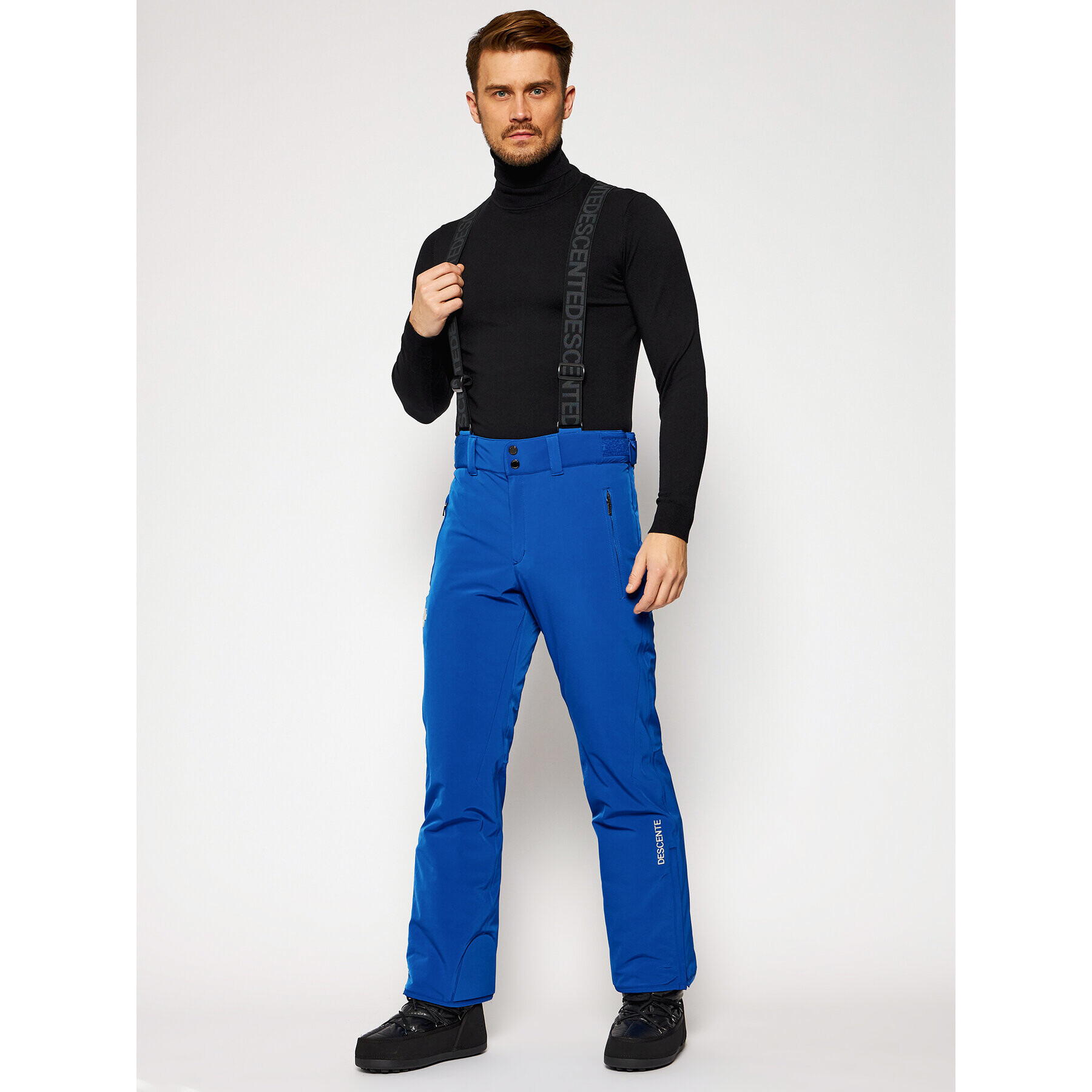 Descente Pantaloni de schi Swiss DWMQGD40 Albastru Tailored Fit - Pled.ro