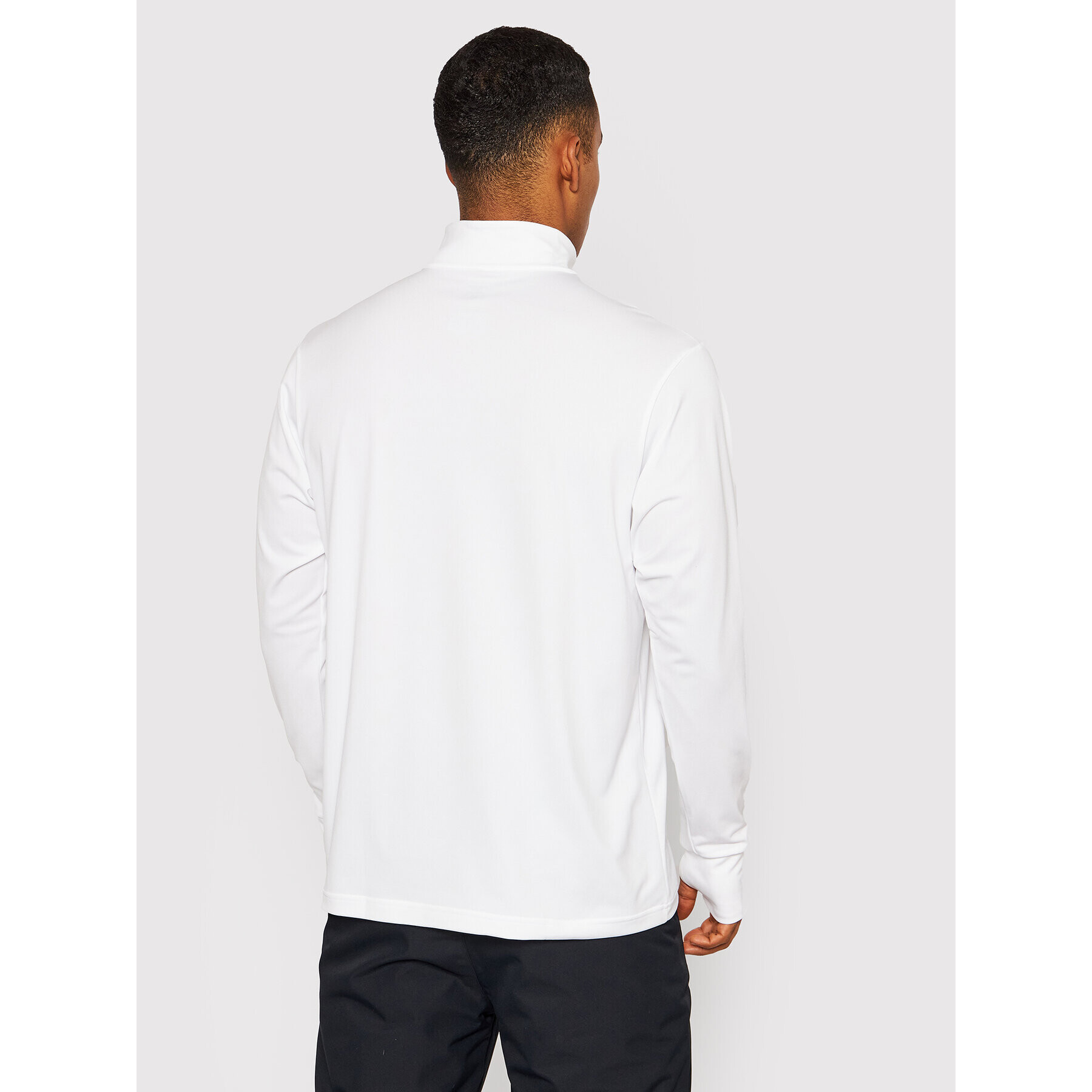 Descente Tricou tehnic Zip DWMSGB28 Alb Slim Fit - Pled.ro