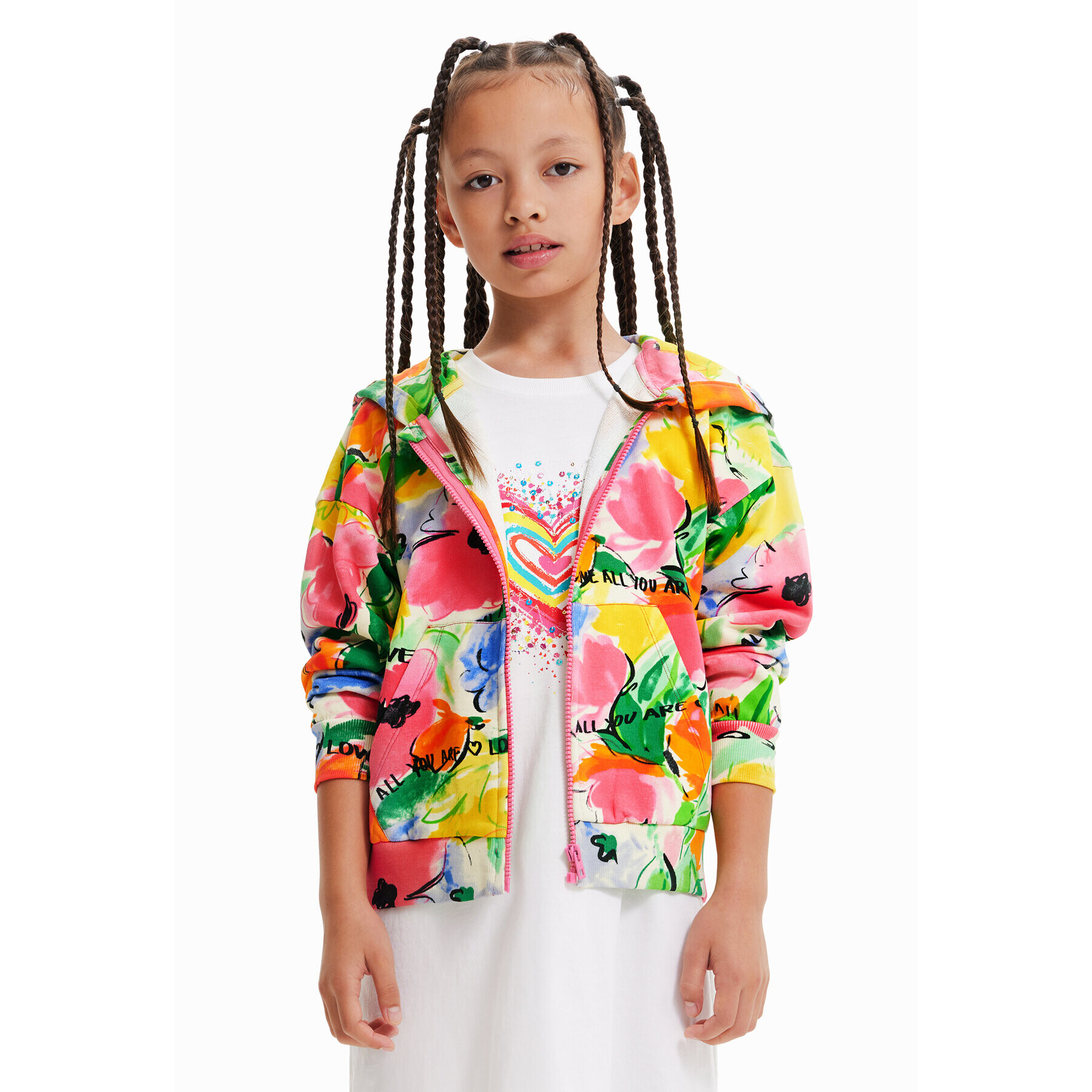 Desigual Bluză 23SGSK13 Roz Oversize - Pled.ro