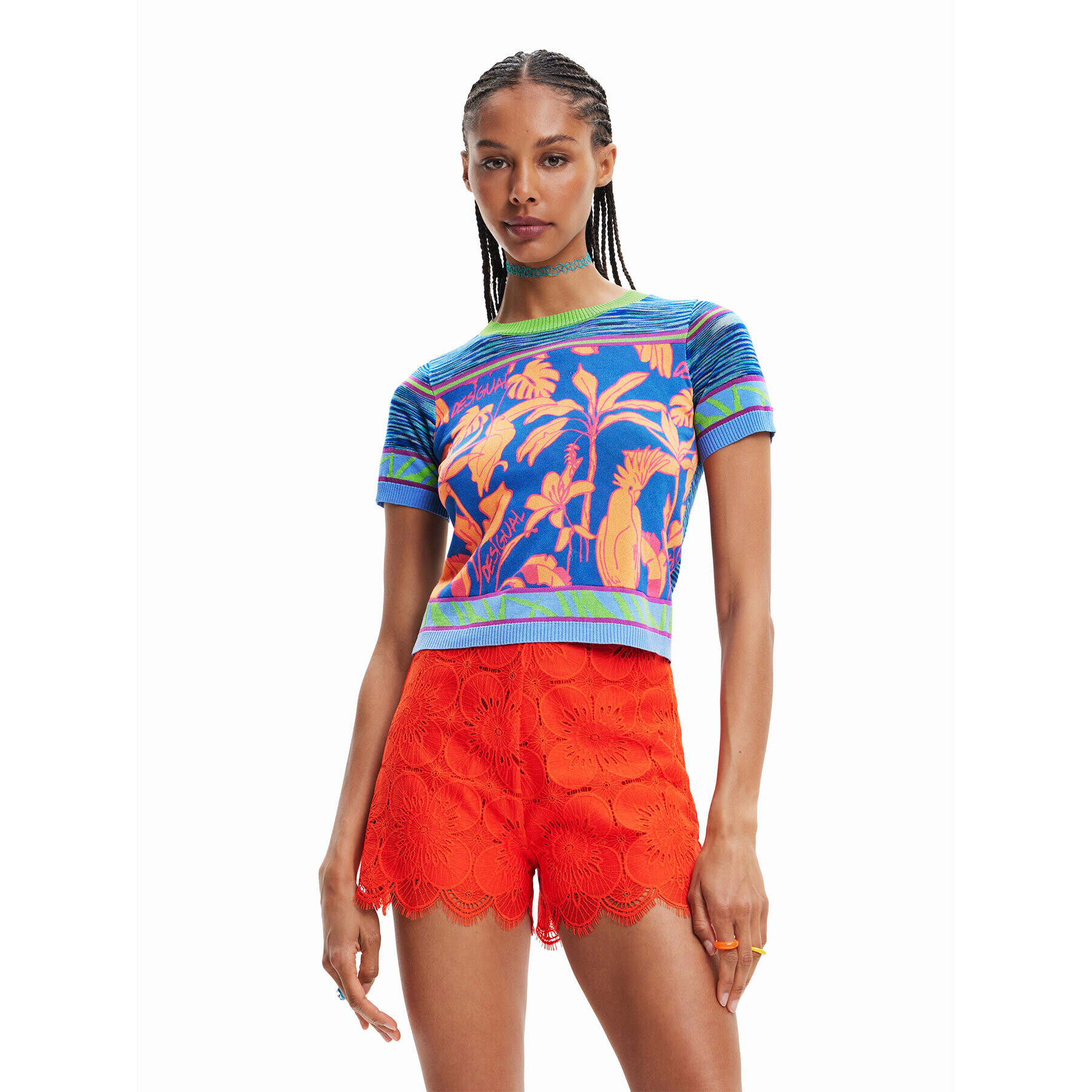 Desigual Bluză 23SWTKBE Colorat Regular Fit - Pled.ro