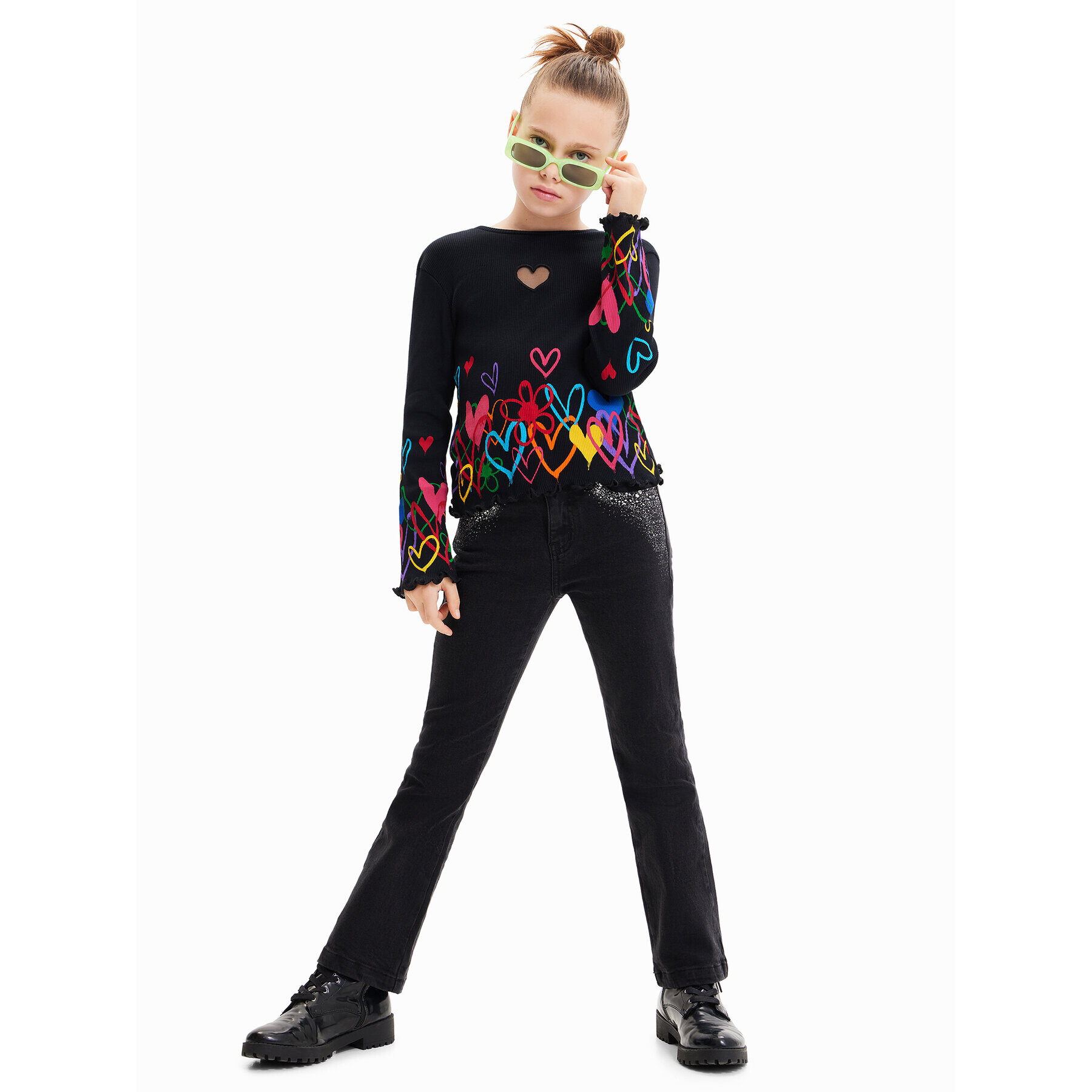 Desigual Bluză 23WGTK01 Negru Regular Fit - Pled.ro