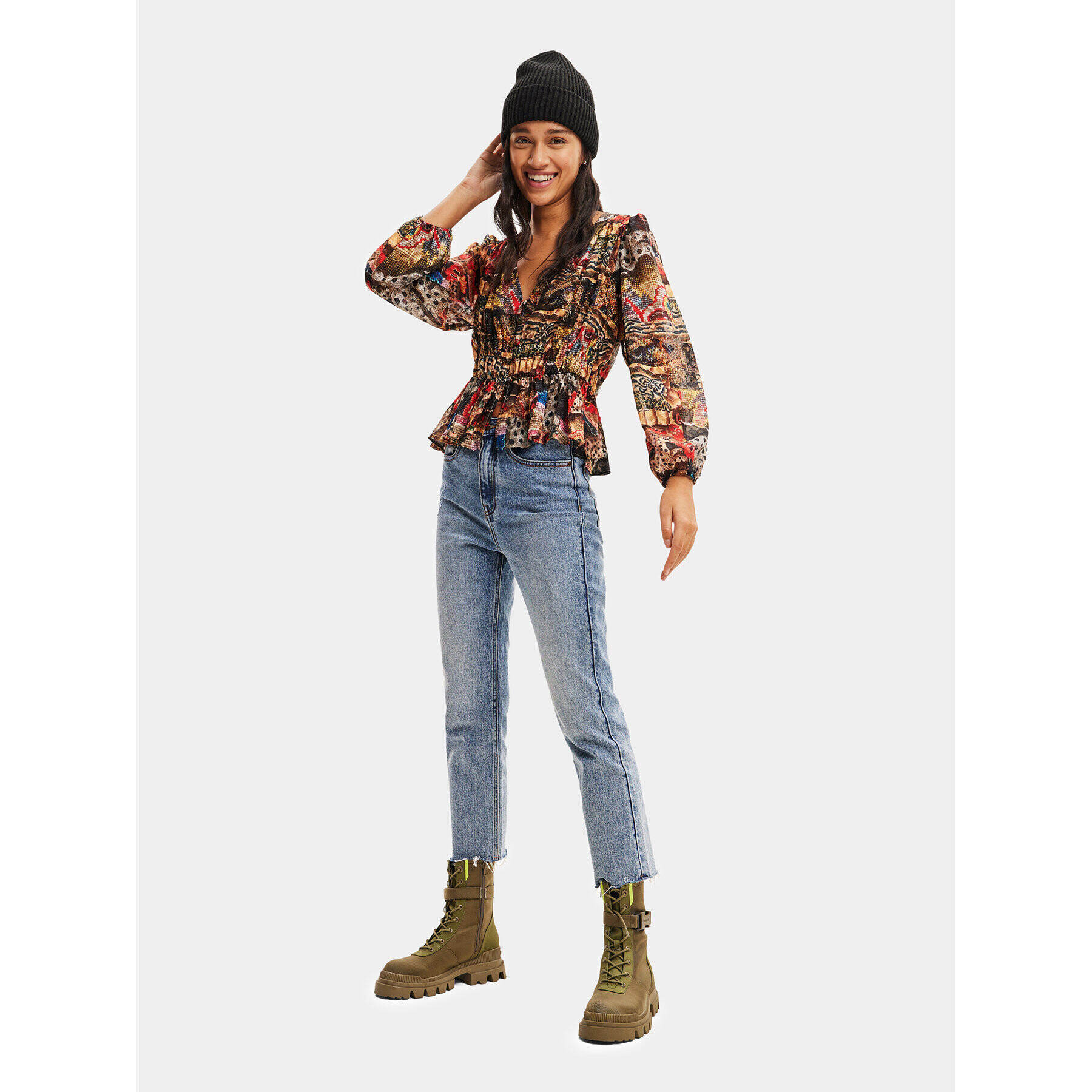 Desigual Bluză 23WWBW25 Colorat Regular Fit - Pled.ro