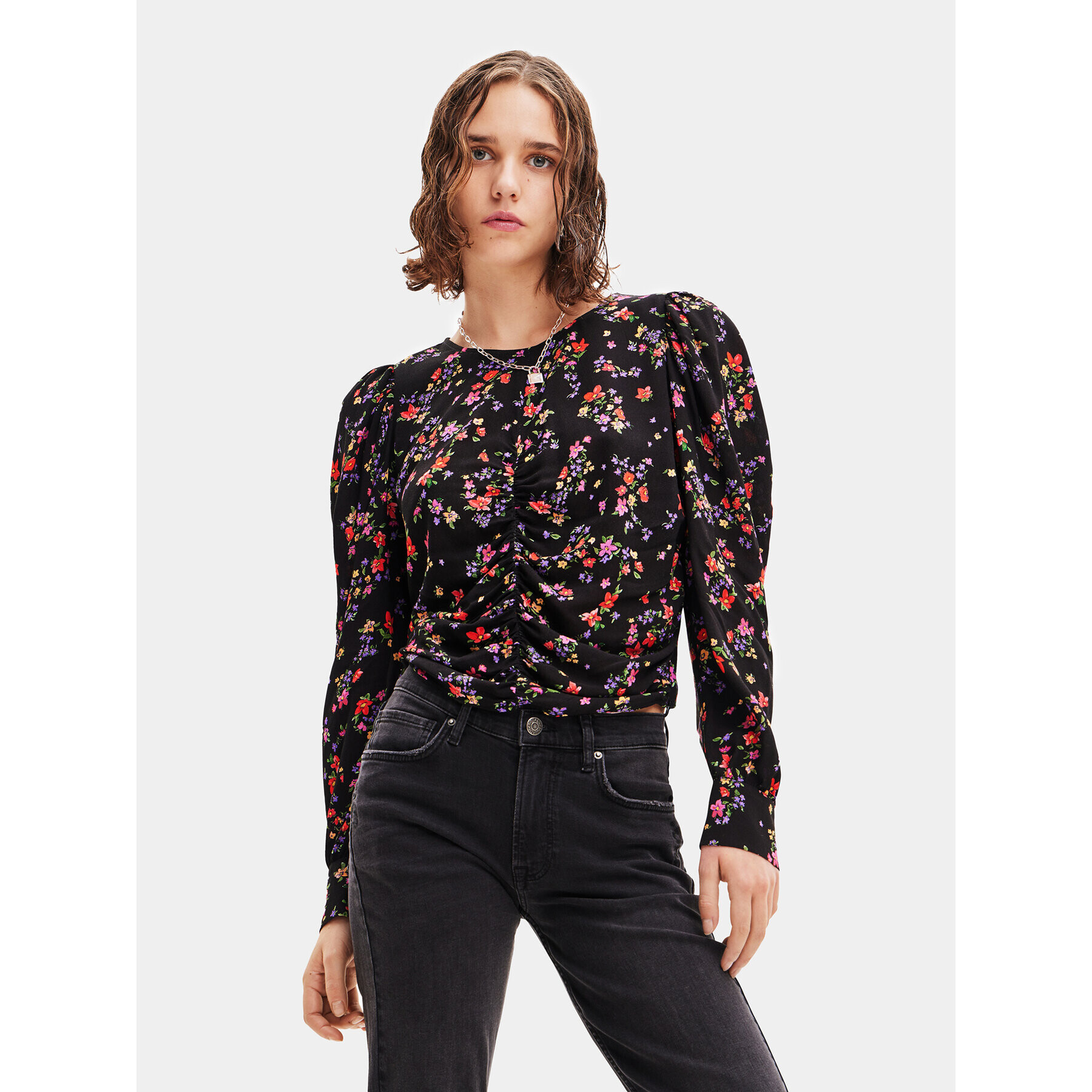 Desigual Bluză 23WWBW36 Negru Regular Fit - Pled.ro