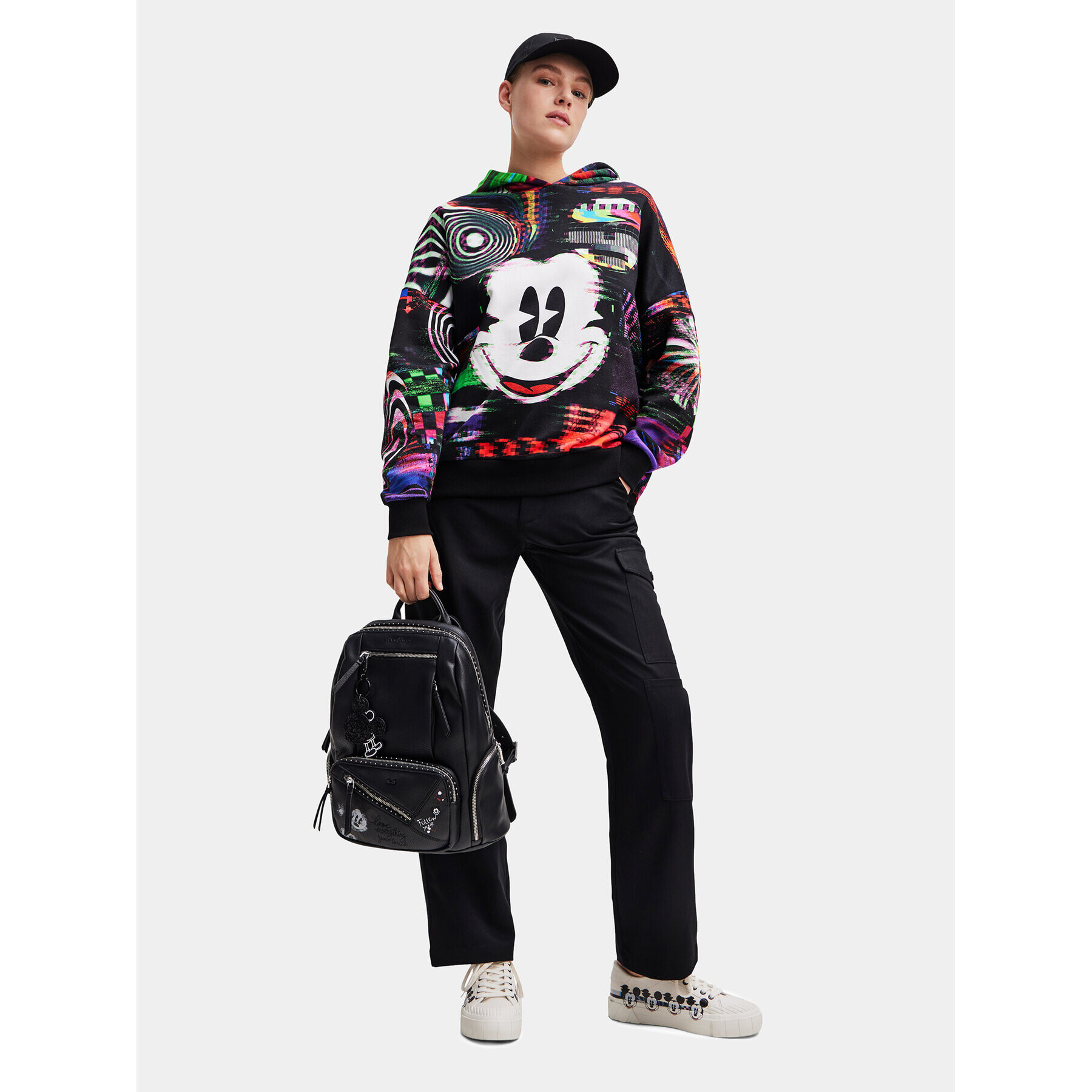 Desigual Bluză 23WWSK11 Negru Oversize - Pled.ro