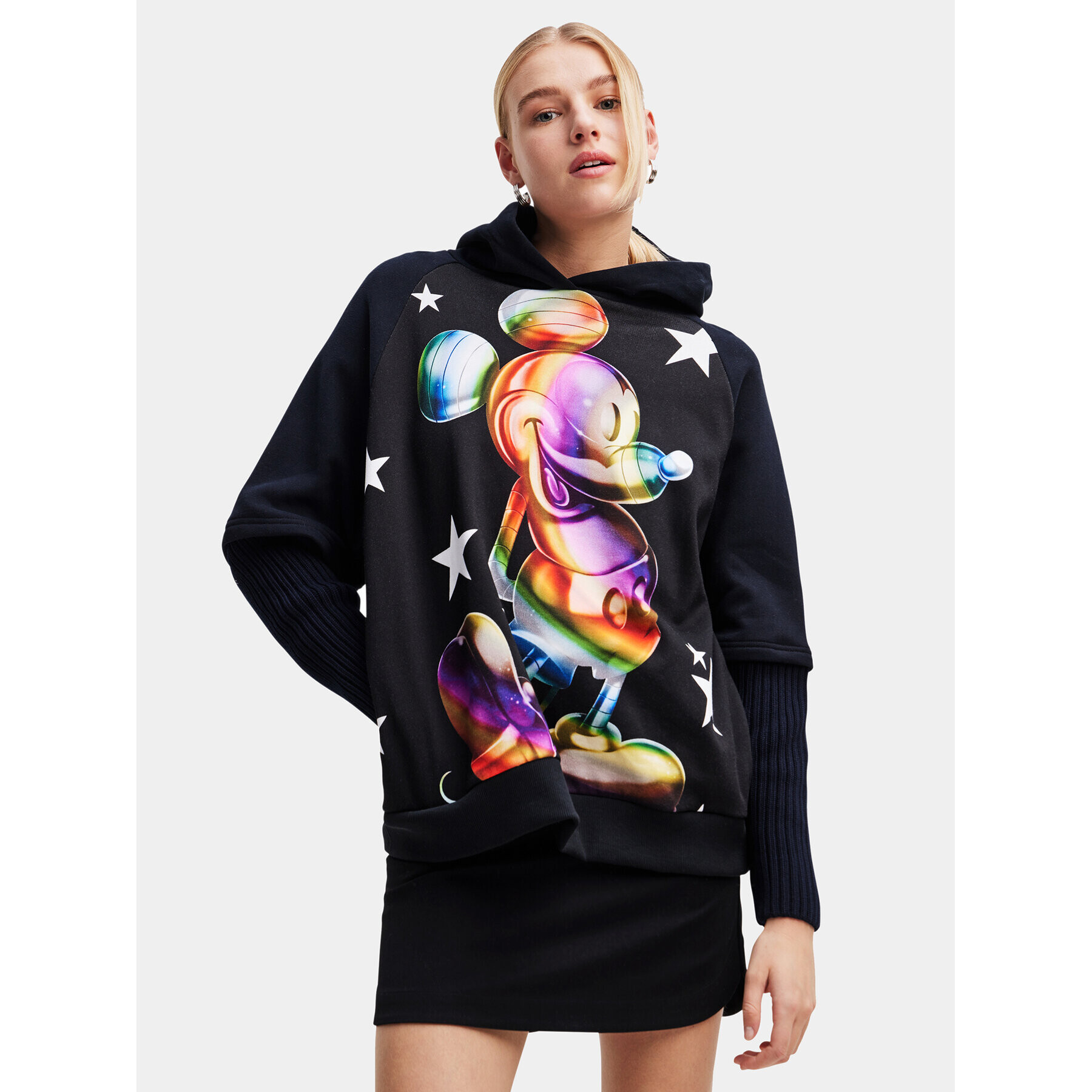 Desigual Bluză 23WWSK48 Negru Oversize - Pled.ro