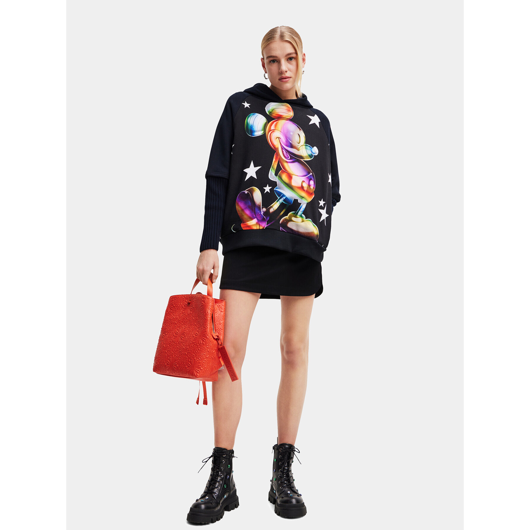 Desigual Bluză 23WWSK48 Negru Oversize - Pled.ro