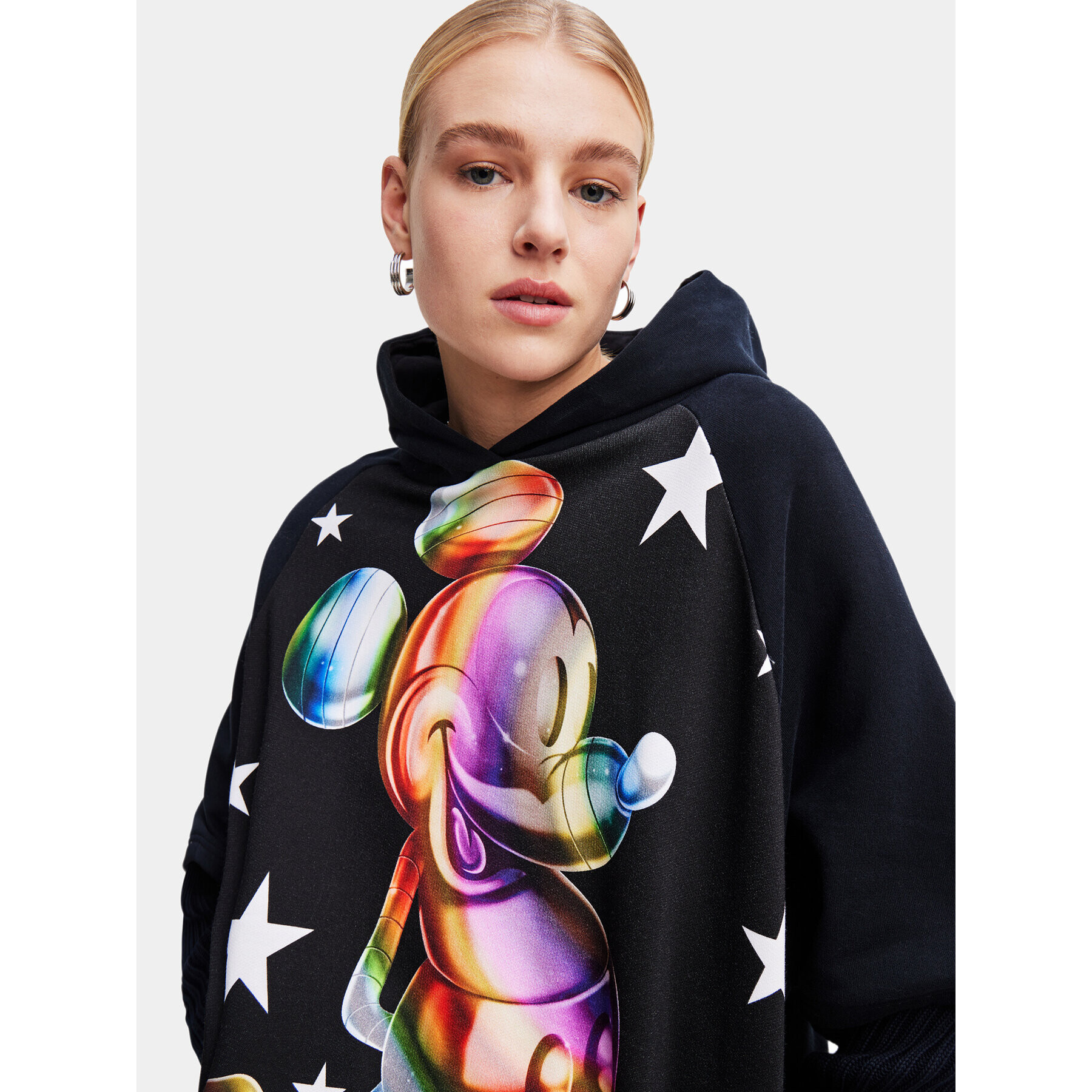 Desigual Bluză 23WWSK48 Negru Oversize - Pled.ro