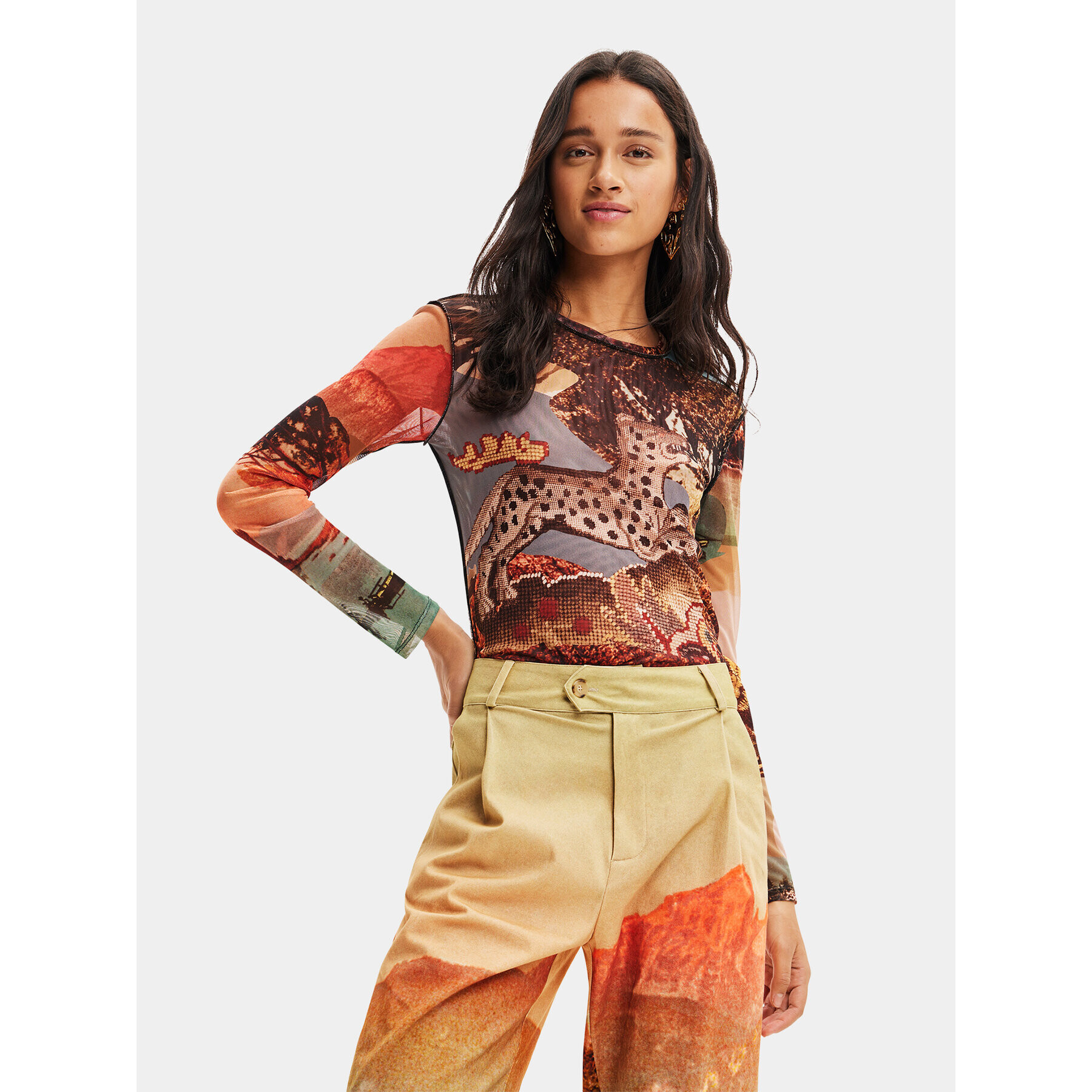 Desigual Bluză 23WWTKA5 Colorat Regular Fit - Pled.ro