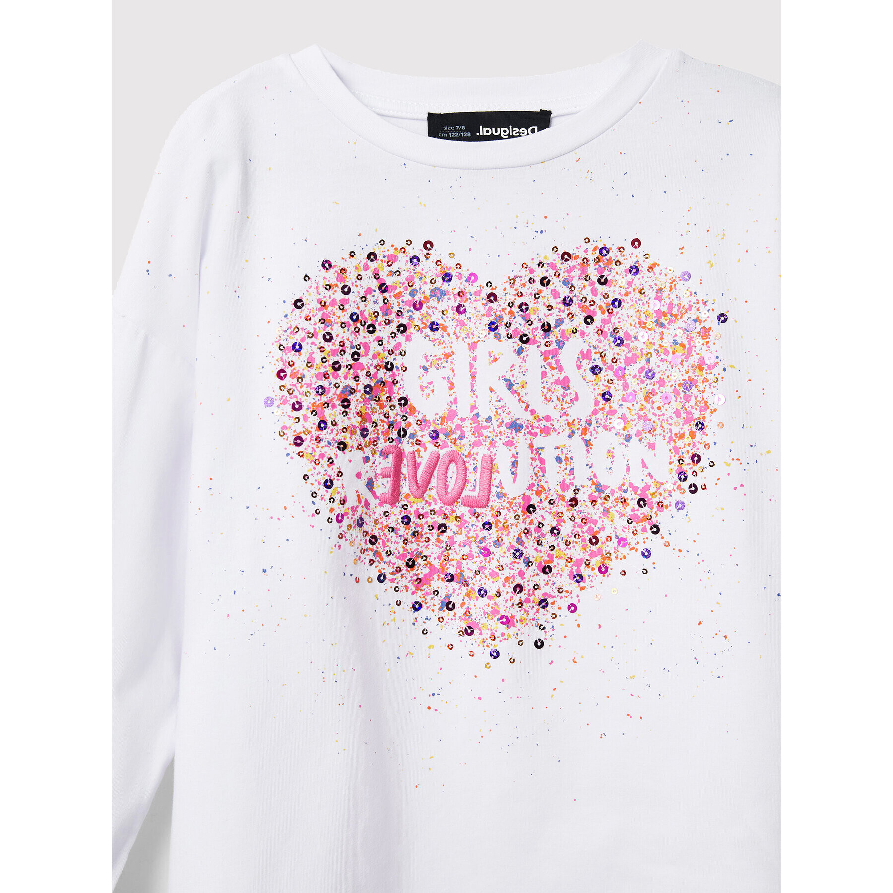 Desigual Bluză Alba 22WGTK05 Alb Regular Fit - Pled.ro