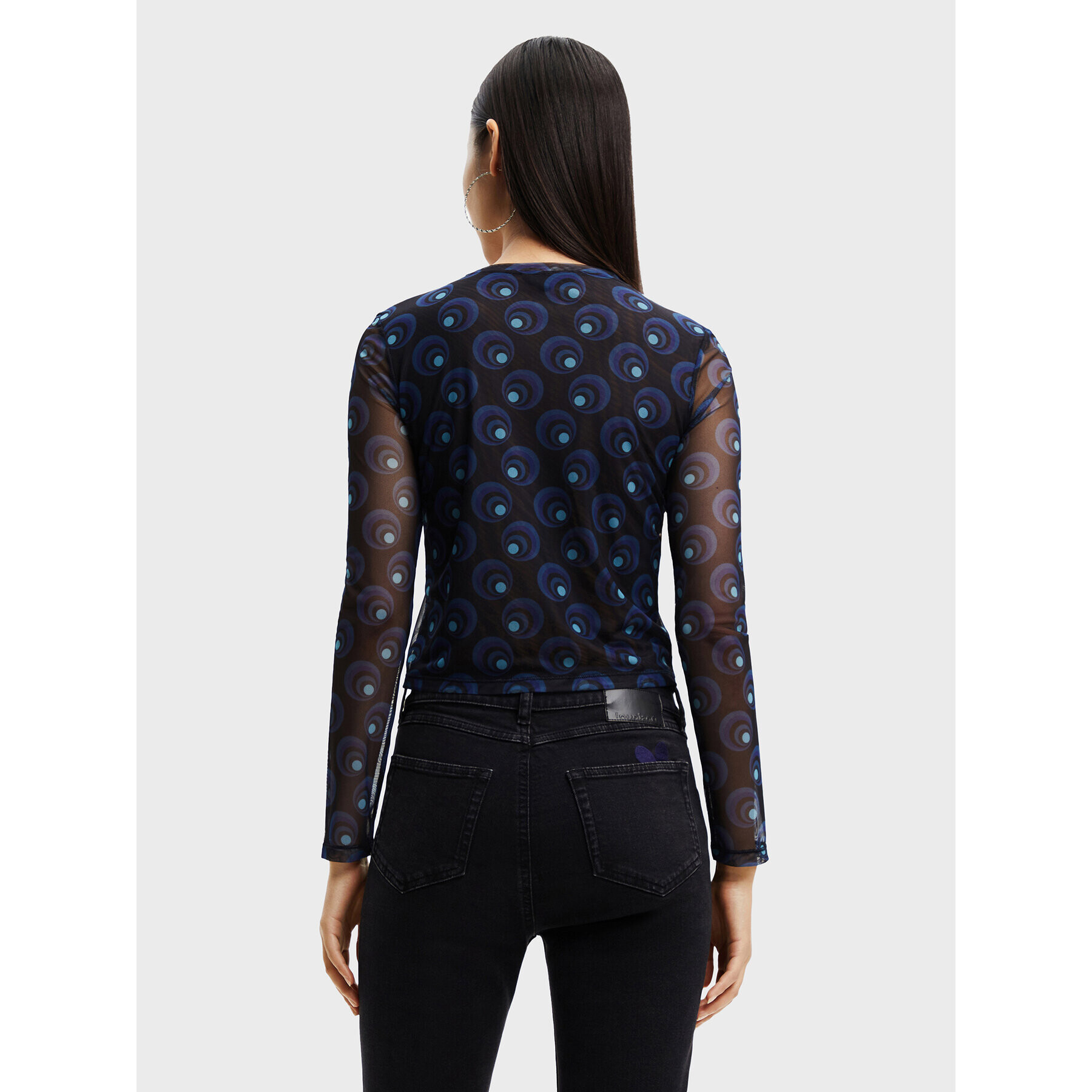 Desigual Bluză Belsi 22WWTK81 Bleumarin Slim Fit - Pled.ro