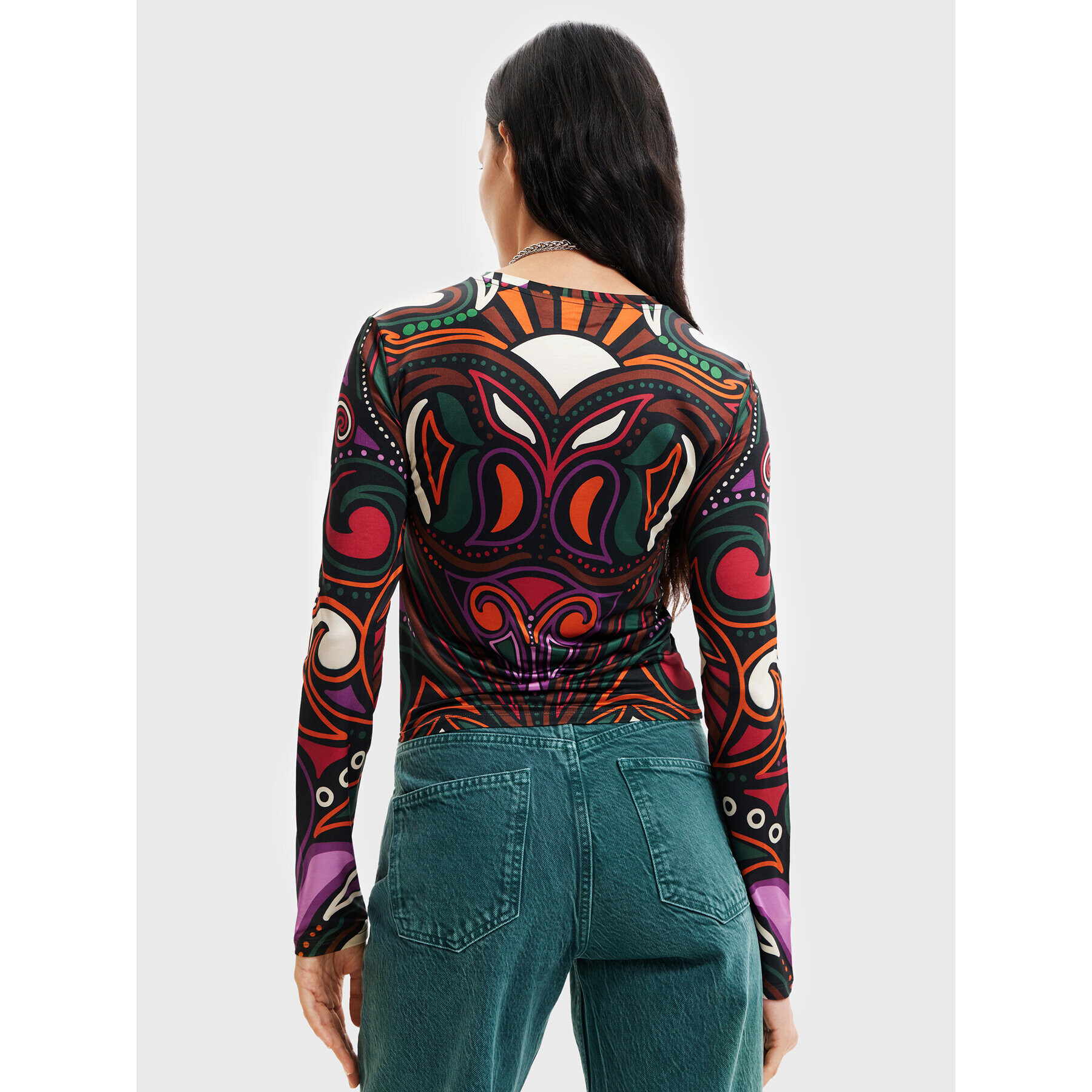 Desigual Bluză Blair 22WWTK35 Colorat Slim Fit - Pled.ro