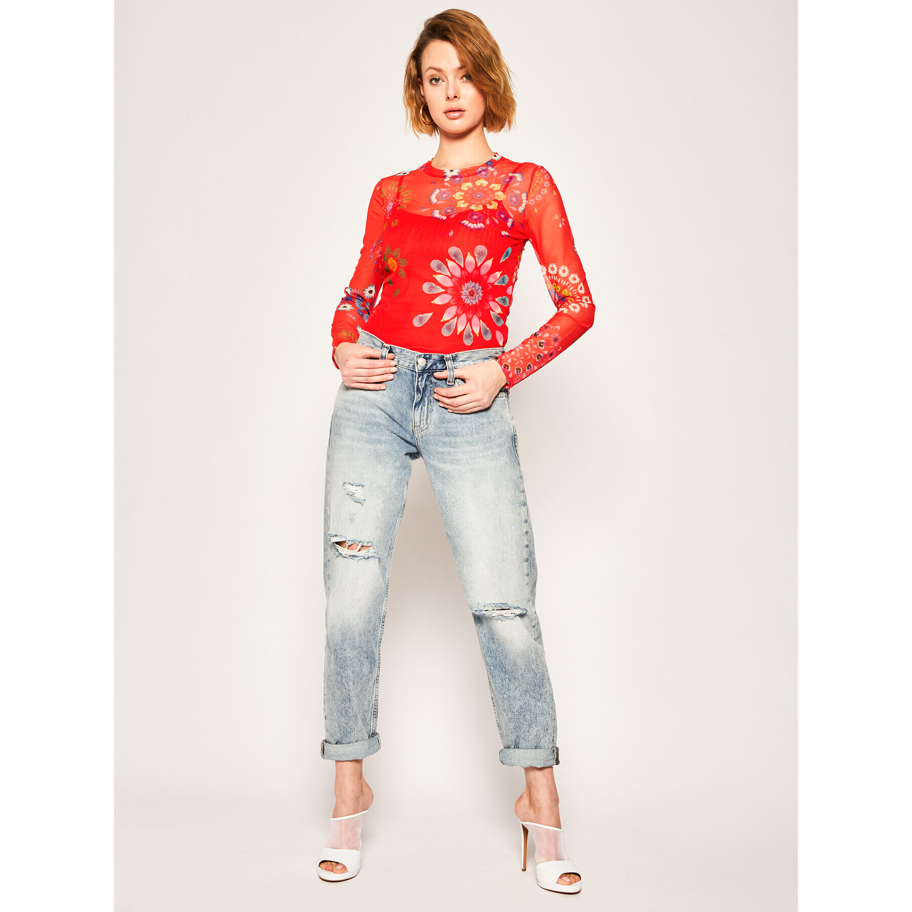 Desigual Bluză Cracovia 20SWTKB5 Roșu Regular Fit - Pled.ro