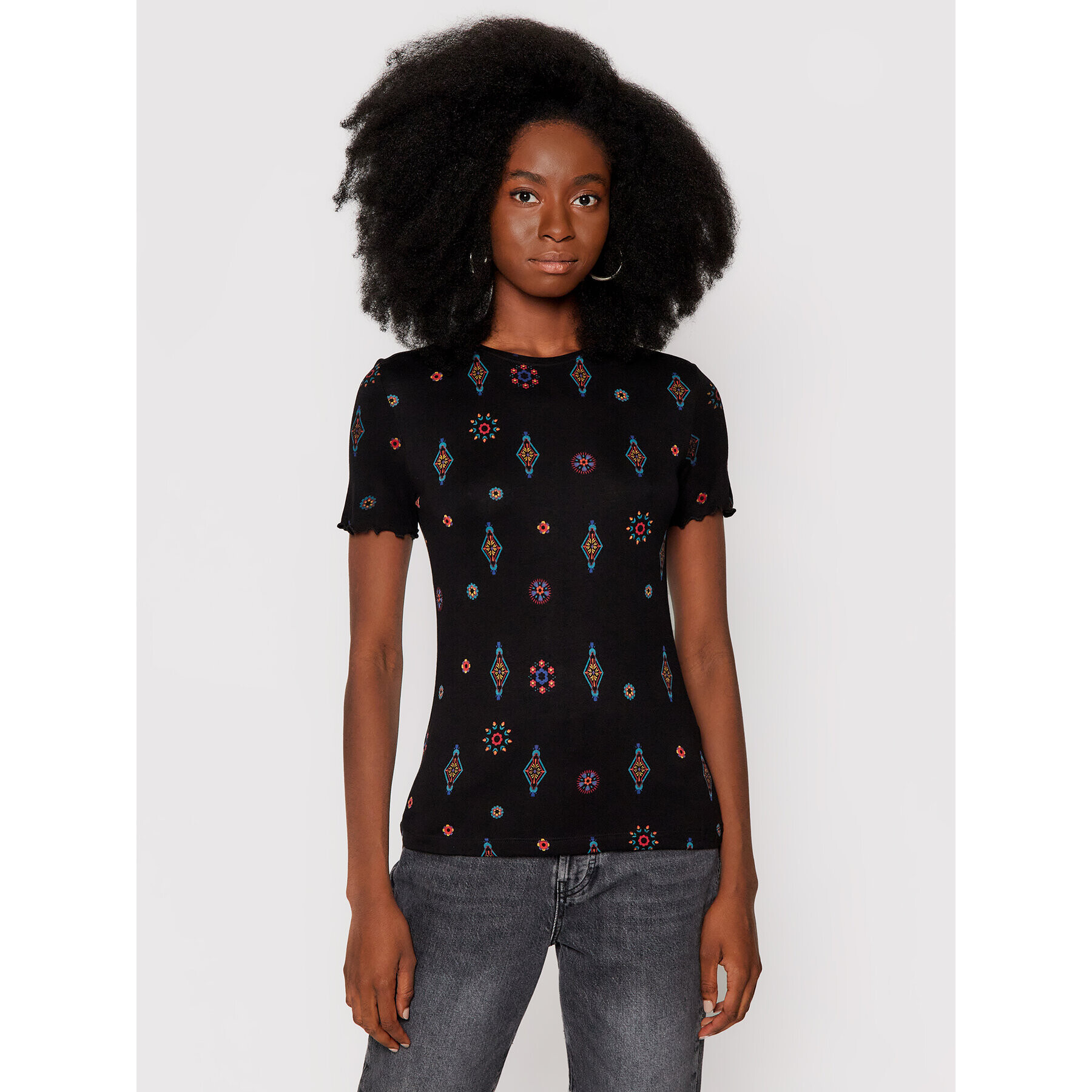 Desigual Bluză Giupessa 21WWTK69 Negru Slim Fit - Pled.ro