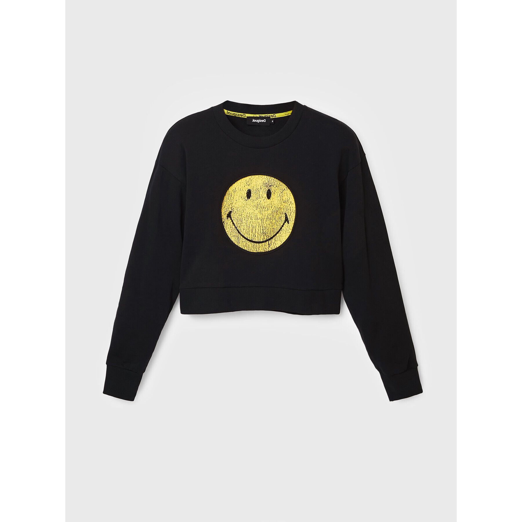 Desigual Bluză SMILEY 22WWSK35 Negru Relaxed Fit - Pled.ro