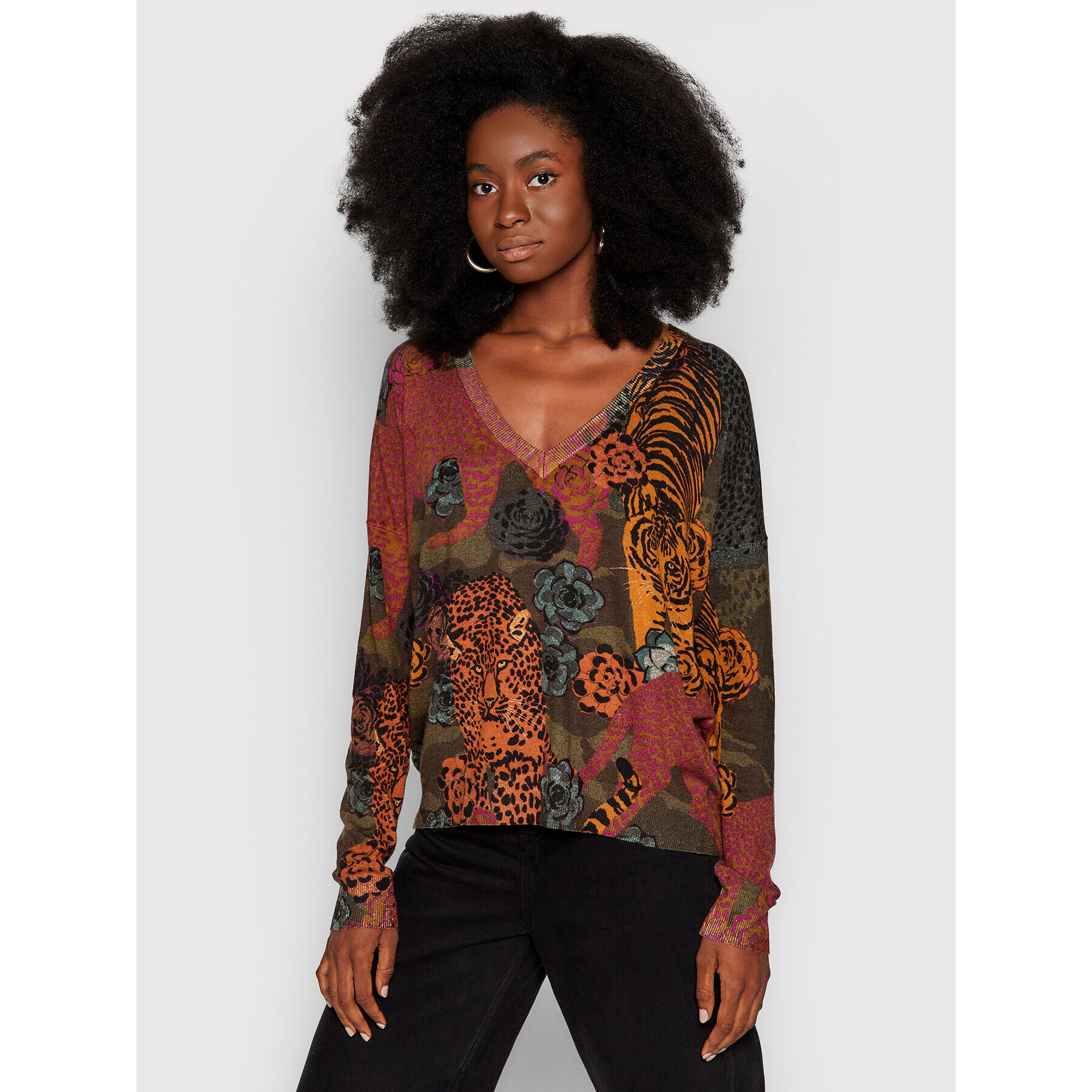 Desigual Bluză Tanzania 21WWJFA6 Colorat Relaxed Fit - Pled.ro