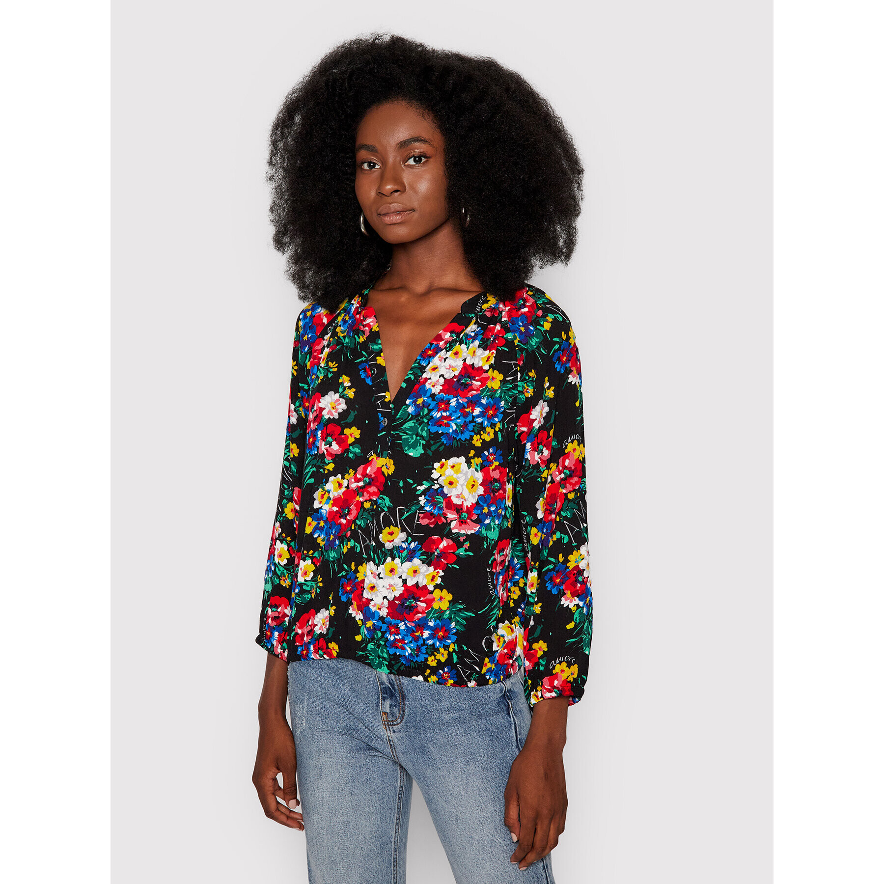 Desigual Bluză Verbera 21WWBW36 Negru Regular Fit - Pled.ro