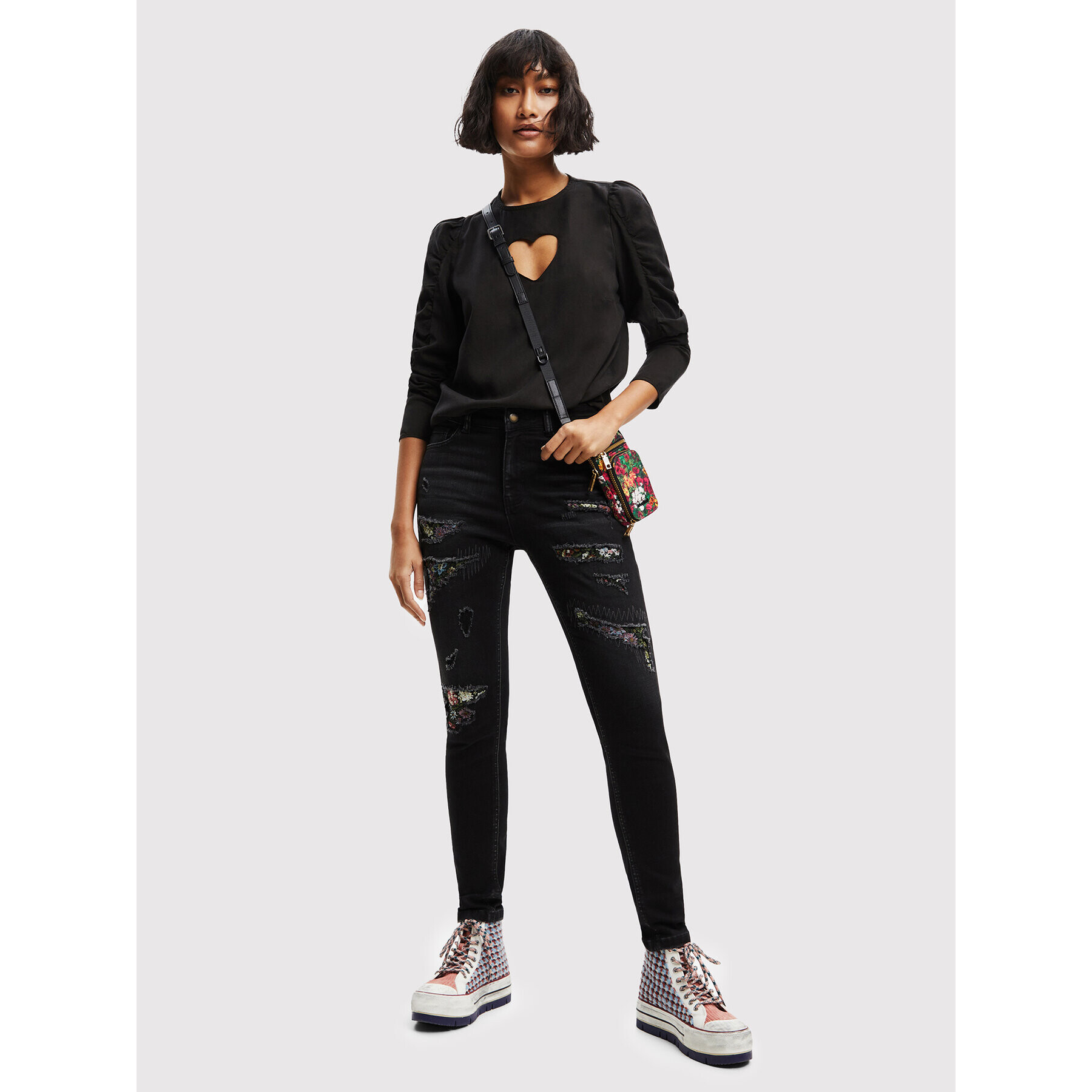 Desigual Bluză Cor 22WWBW07 Negru Regular Fit - Pled.ro