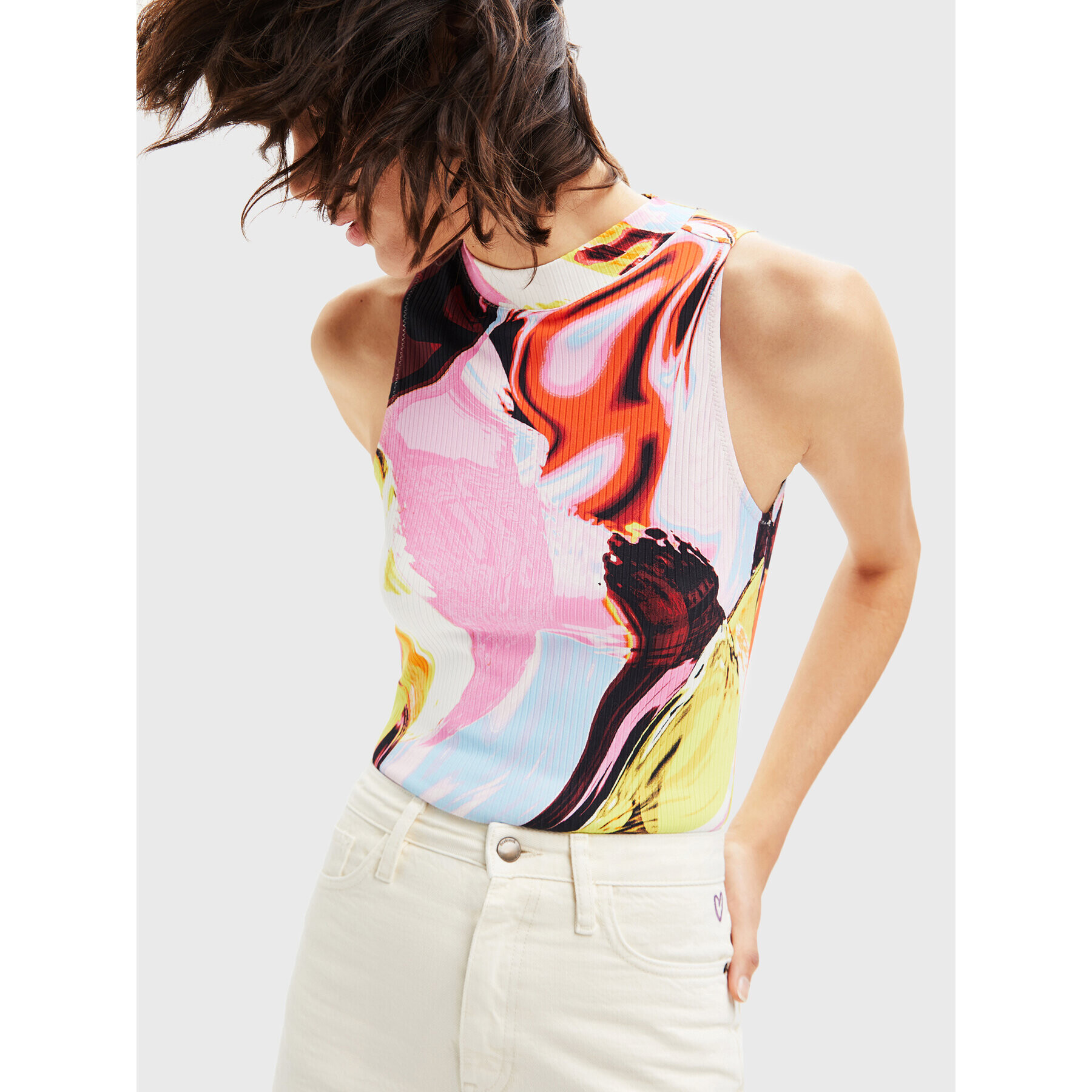 Desigual Body Landa 22WWQK23 Colorat Slim Fit - Pled.ro