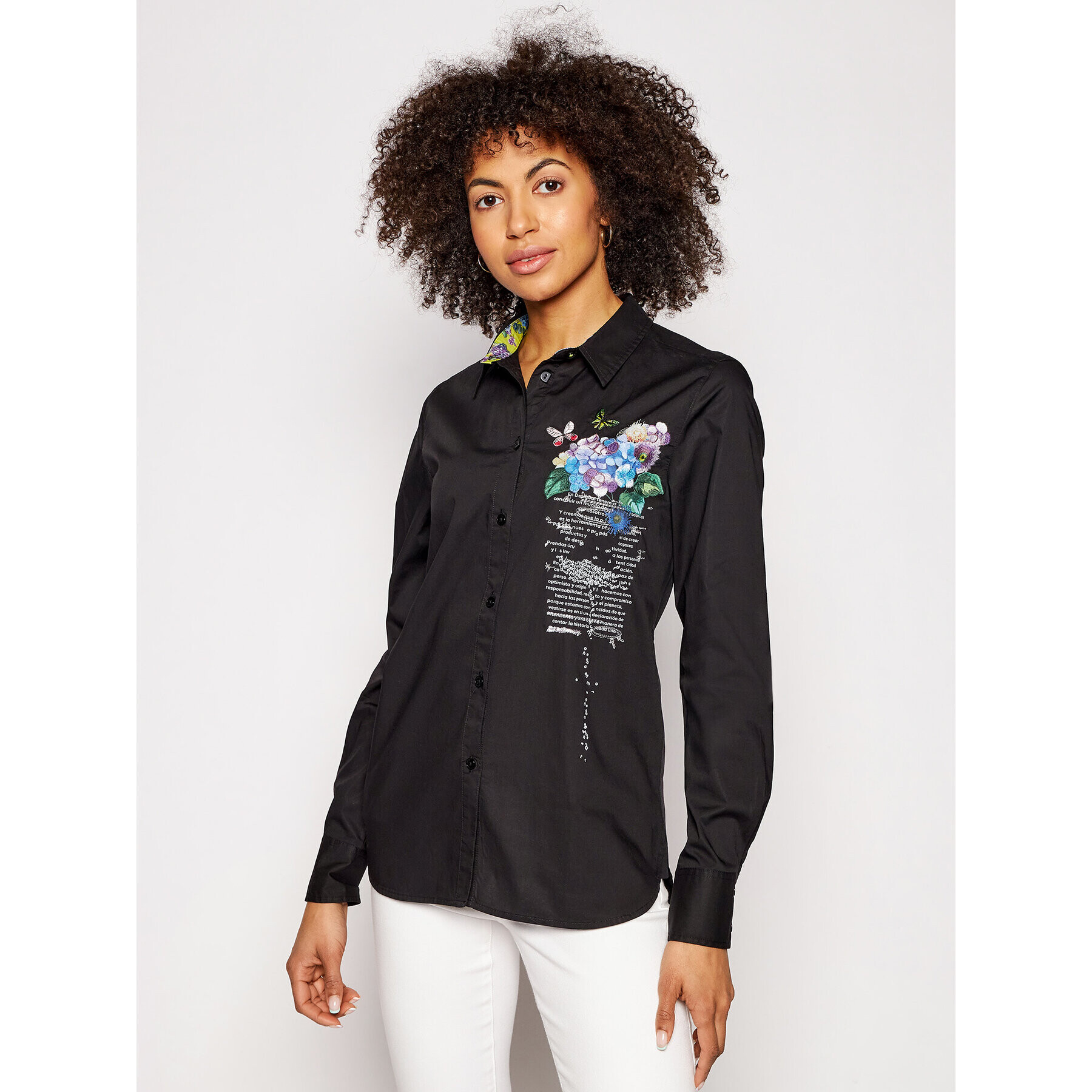 Desigual Cămașă Amazonas 21SWCW09 Negru Regular Fit - Pled.ro