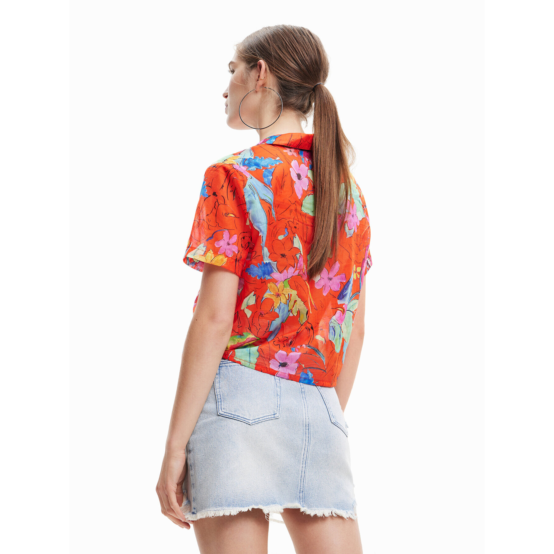 Desigual Cămașă 23SWCW45 Portocaliu Loose Fit - Pled.ro