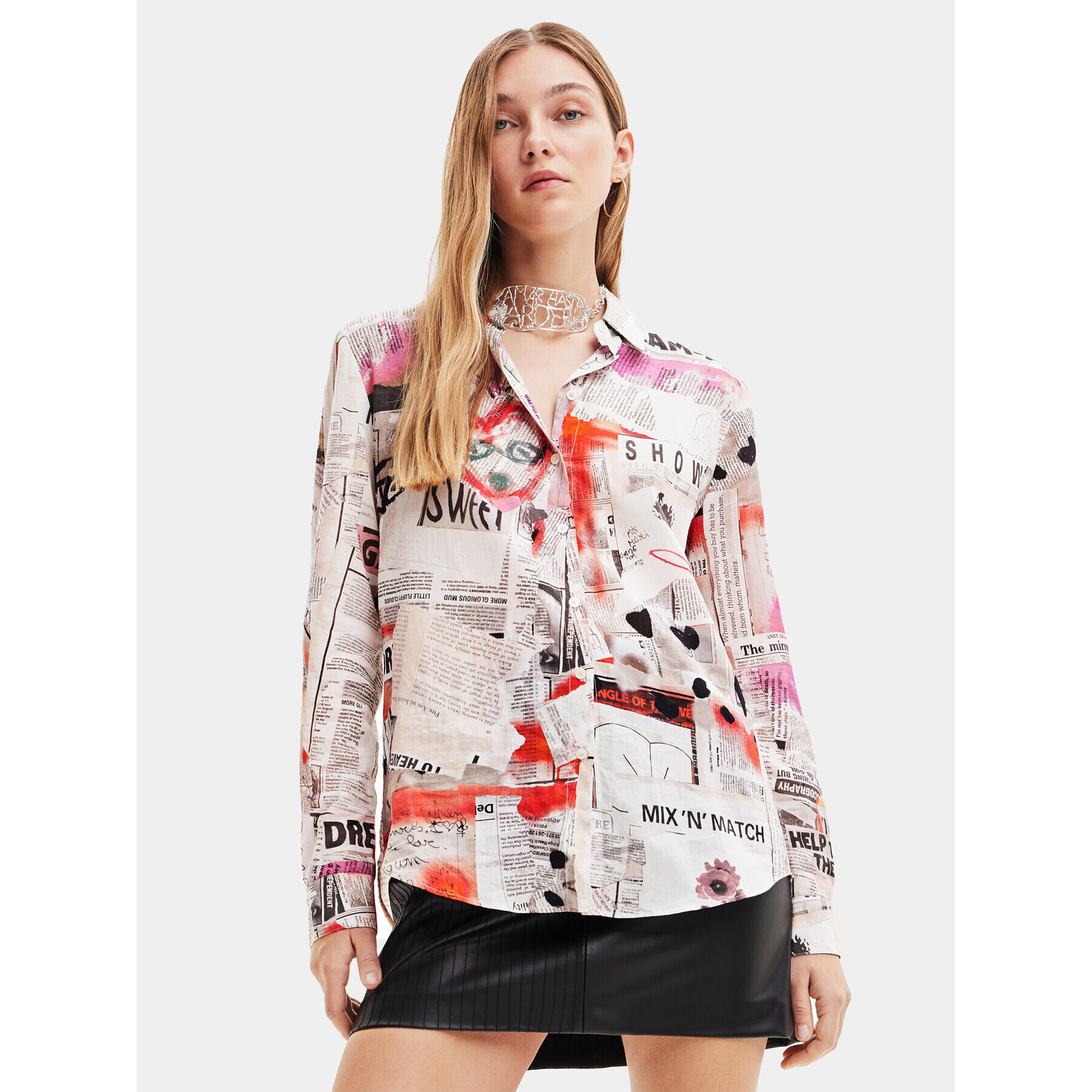 Desigual Cămașă 23WWCW21 Alb Regular Fit - Pled.ro