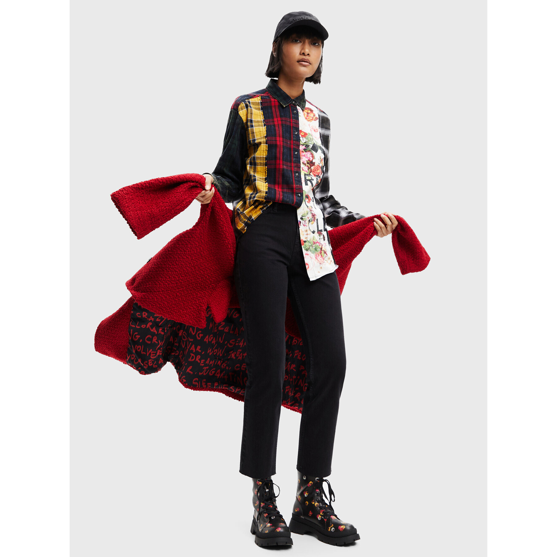 Desigual Cămașă Jane 22WWCW13 Colorat Oversize - Pled.ro