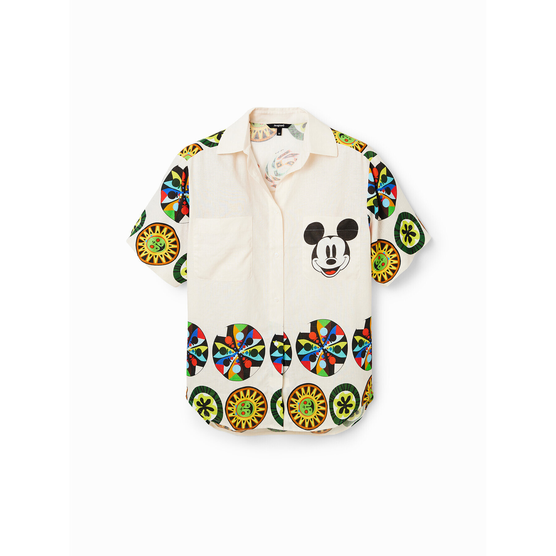 Desigual Cămașă MONSIEUR CHRISTIAN LACROIX DISNEY 23SWCW14 Alb Oversize - Pled.ro