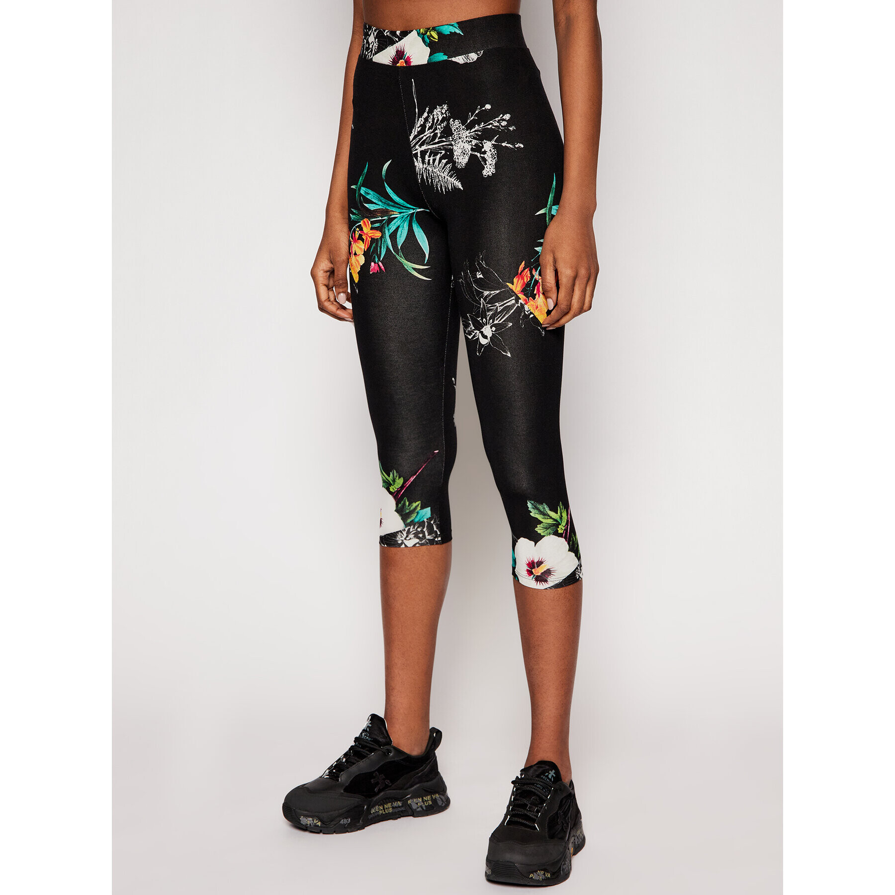 Desigual Colanți Botanic 21SWKK05 Negru Slim Fit - Pled.ro