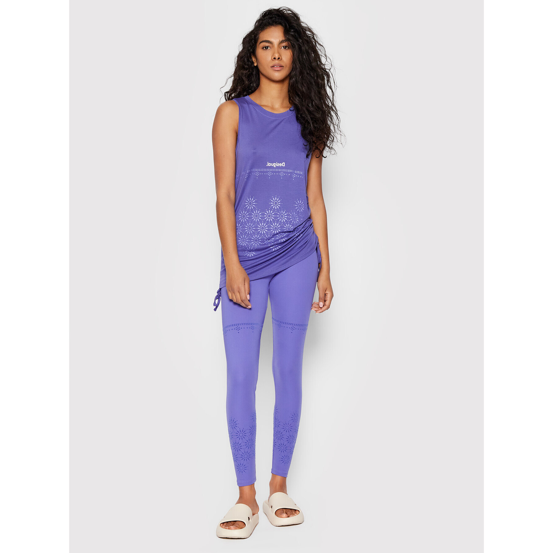 Desigual Colanți Vela 22SWKK04 Violet Slim Fit - Pled.ro