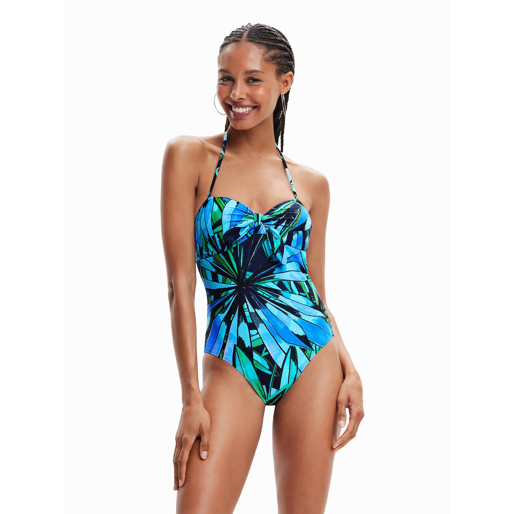 Desigual Costum de baie Rainforest 23SWMK35 Albastru - Pled.ro