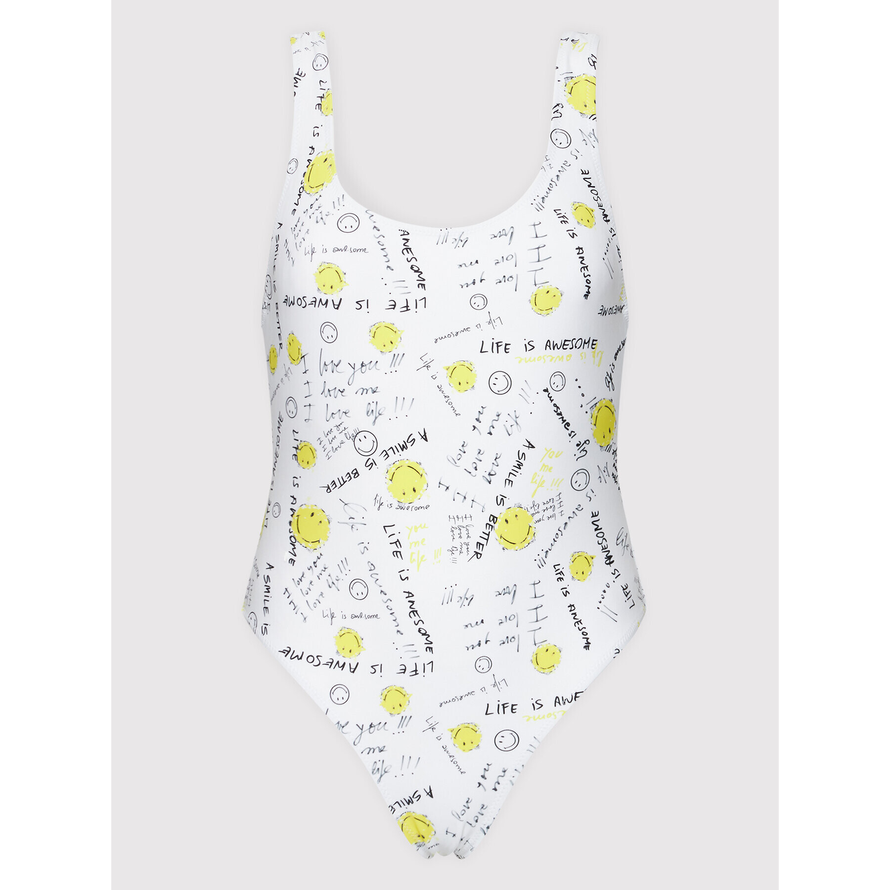 Desigual Costum de baie SMILEY Cortazar 22SWMK24 Alb - Pled.ro