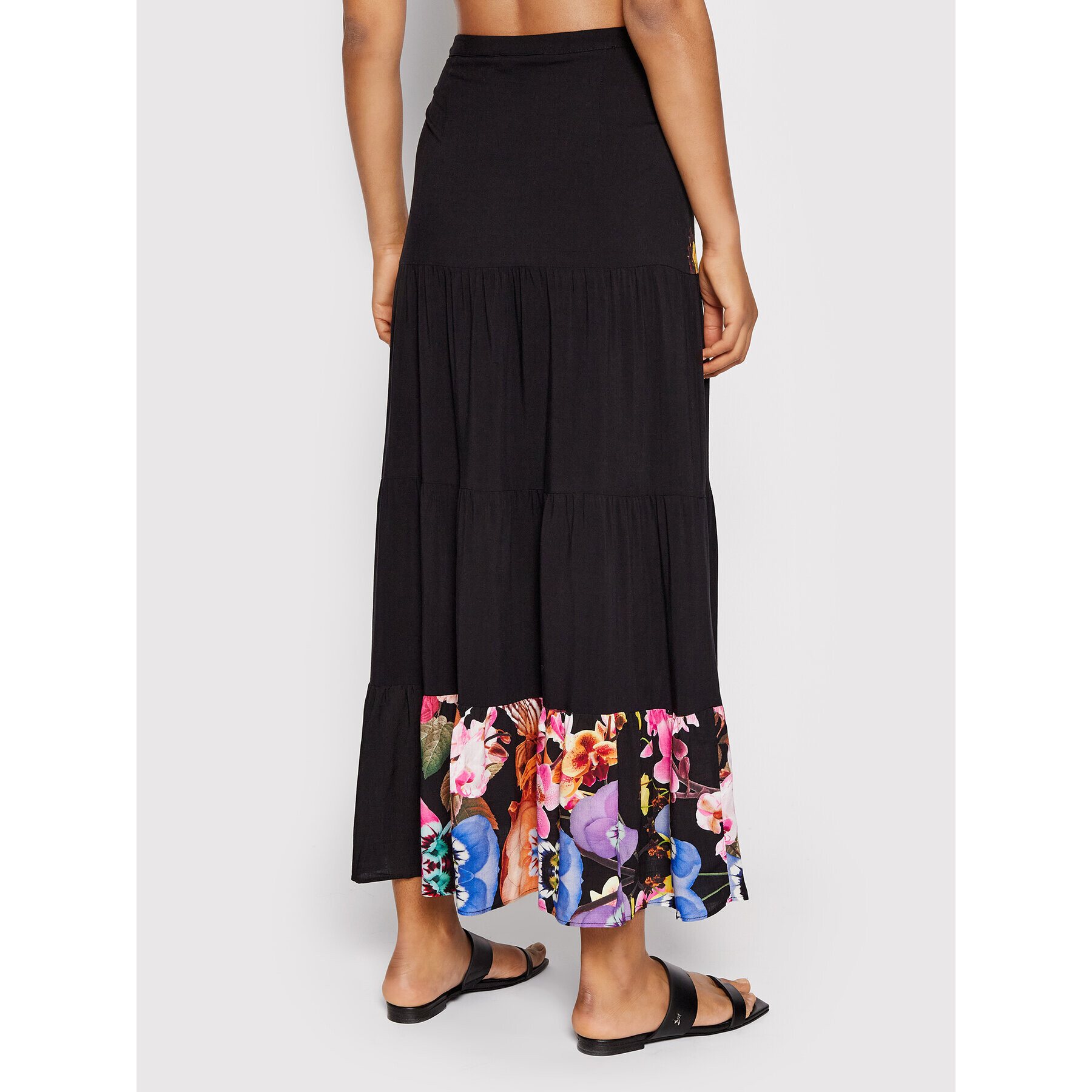 Desigual Fustă maxi MONSIEUR CHRISTIAN LACROIX Le Mans 22SWFW10 Negru Relaxed Fit - Pled.ro