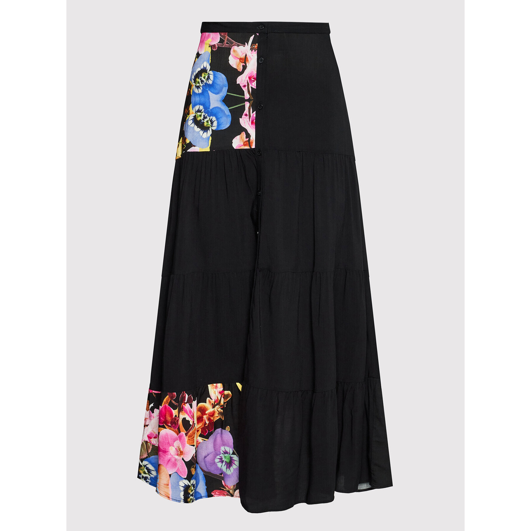 Desigual Fustă maxi MONSIEUR CHRISTIAN LACROIX Le Mans 22SWFW10 Negru Relaxed Fit - Pled.ro