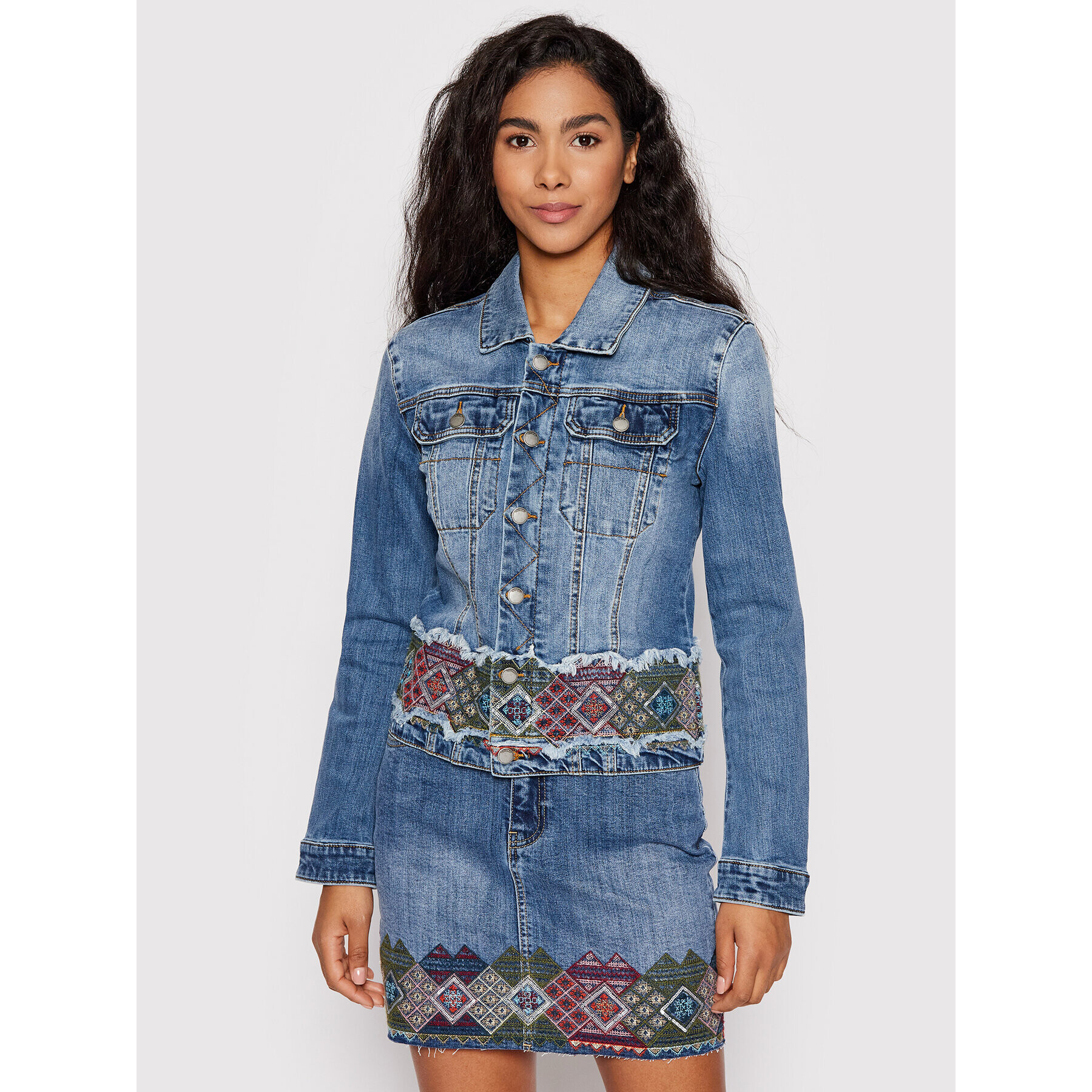 Desigual Geacă de blugi Bakersfield 22SWED07 Albastru Regular Fit - Pled.ro