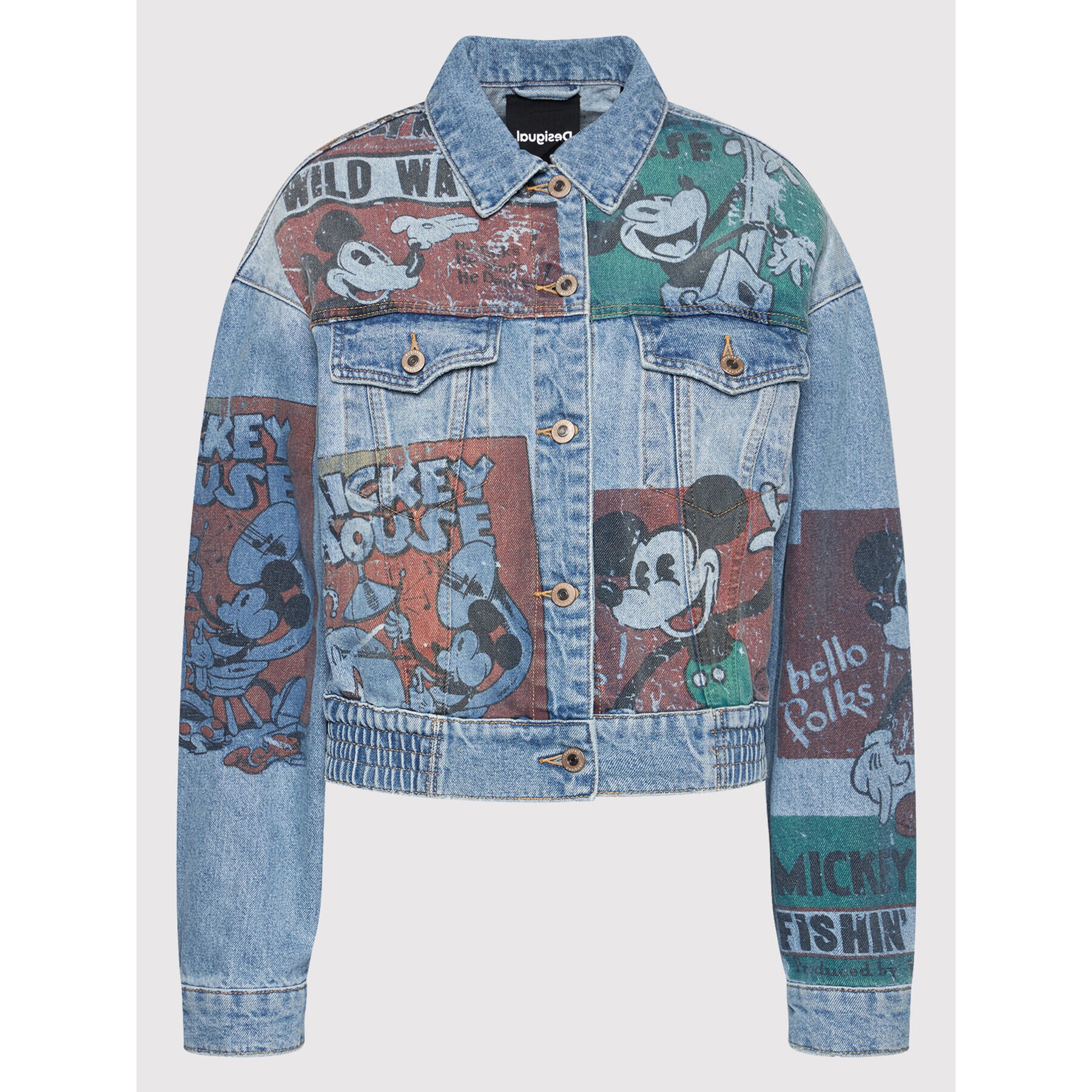 Desigual Geacă de blugi DISNEY India 21WWED32 Albastru Oversize - Pled.ro