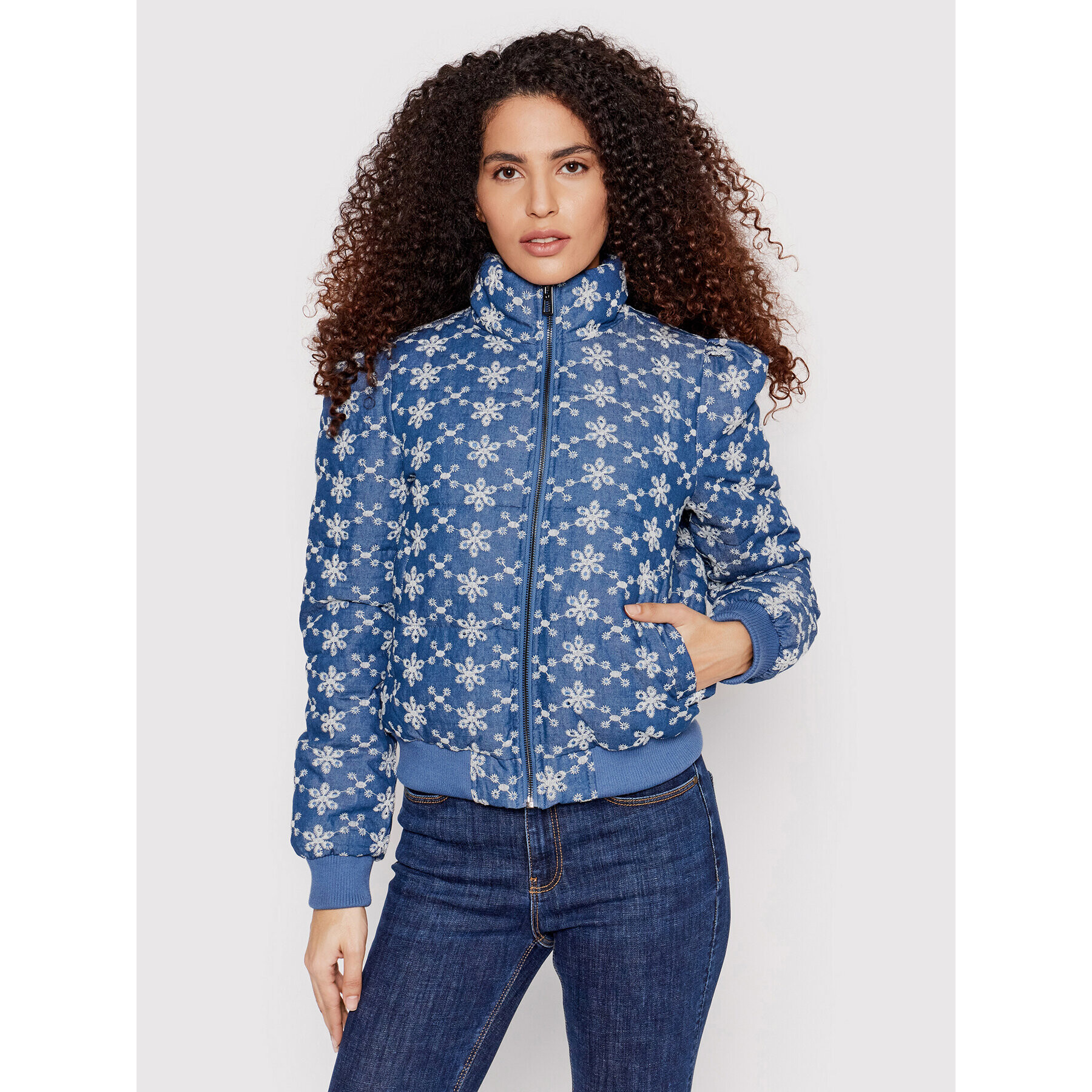 Desigual Geacă din puf Prunilda 22SWEW22 Bleumarin Regular Fit - Pled.ro