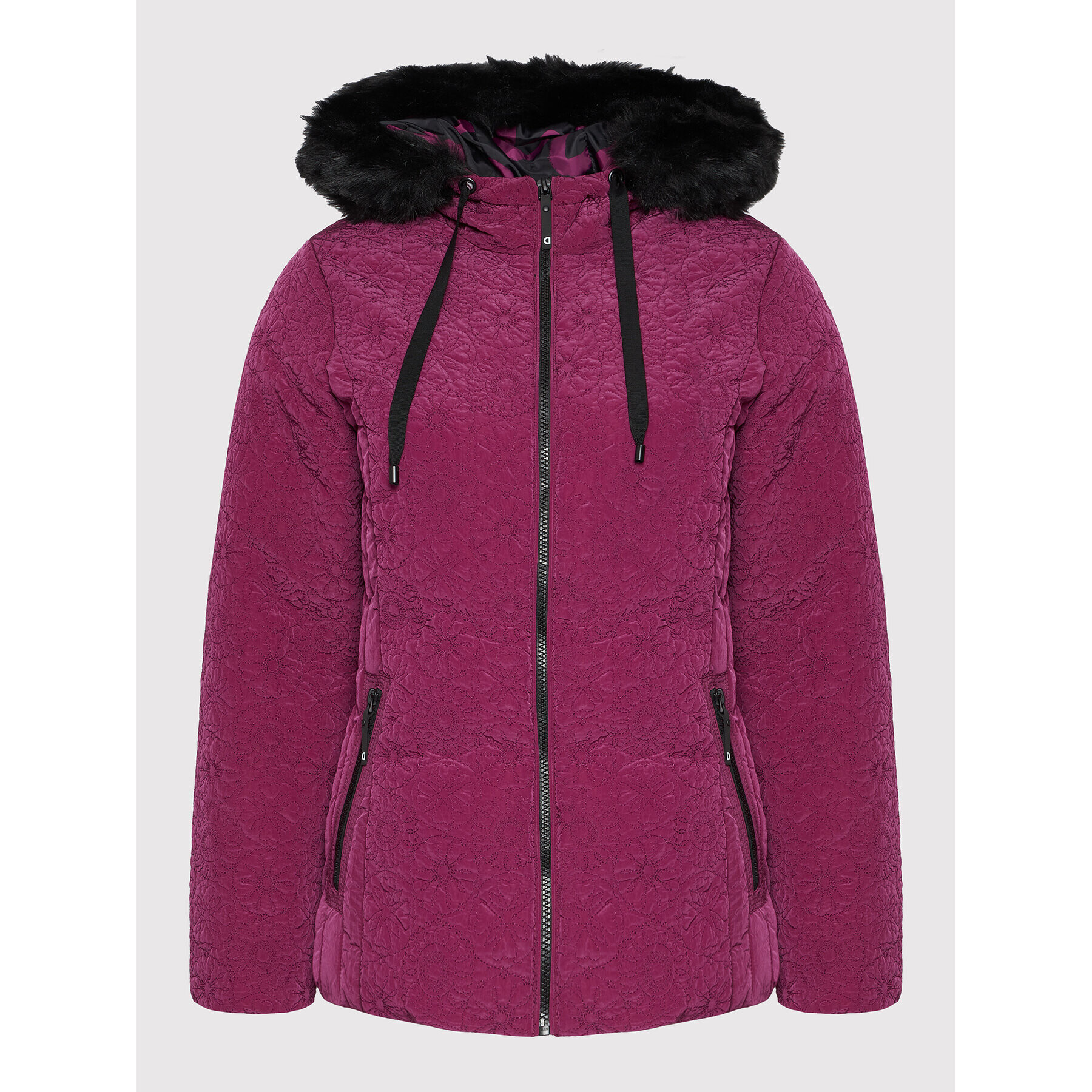 Desigual Geacă din puf Snow 21WWEW01 Violet Regular Fit - Pled.ro