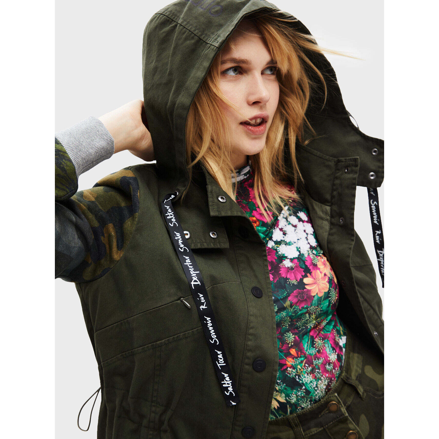 Desigual Hanorac Jorja 22WWEWAG Verde Oversize - Pled.ro