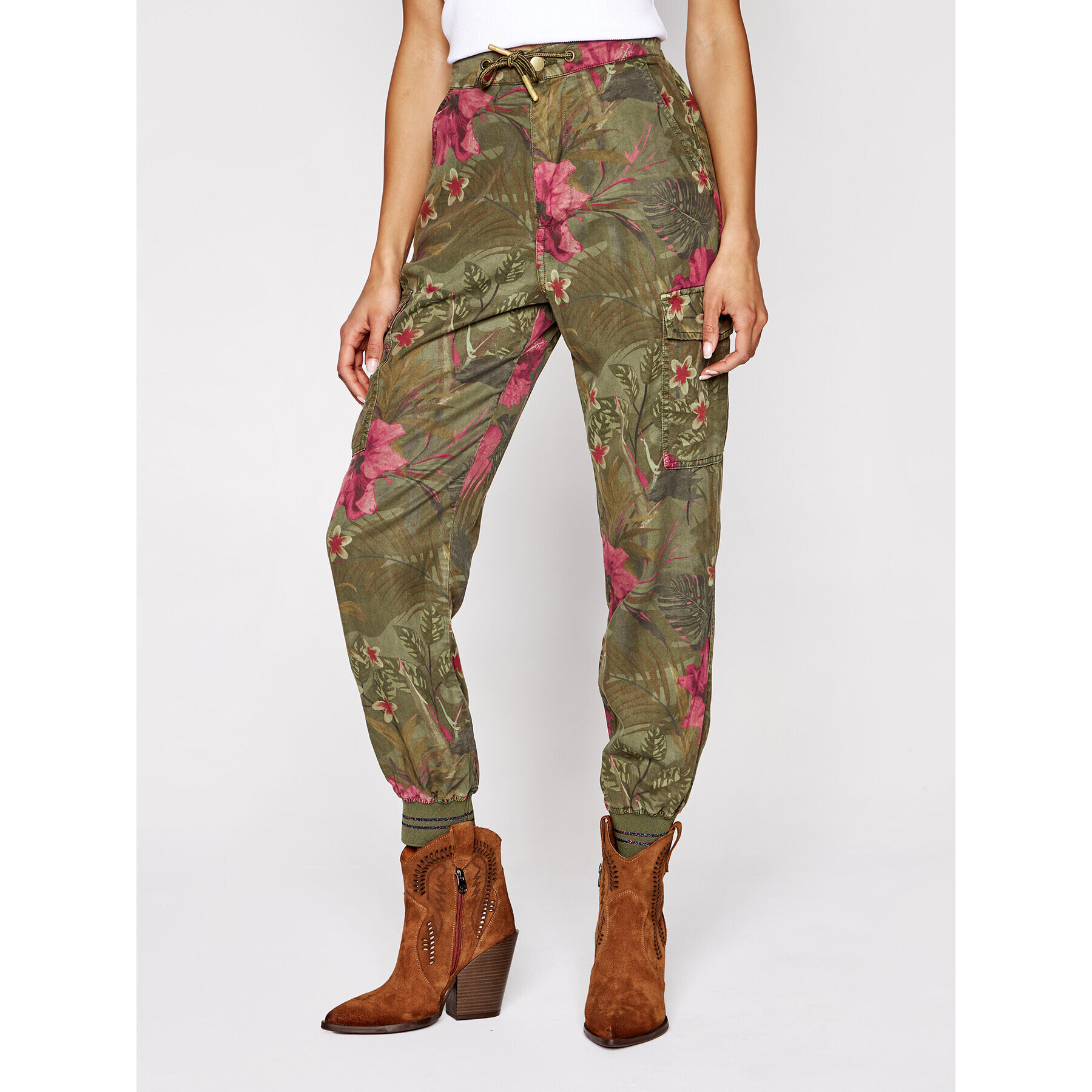 Desigual Joggers Blibay 21SWPN13 Verde Regular Fit - Pled.ro