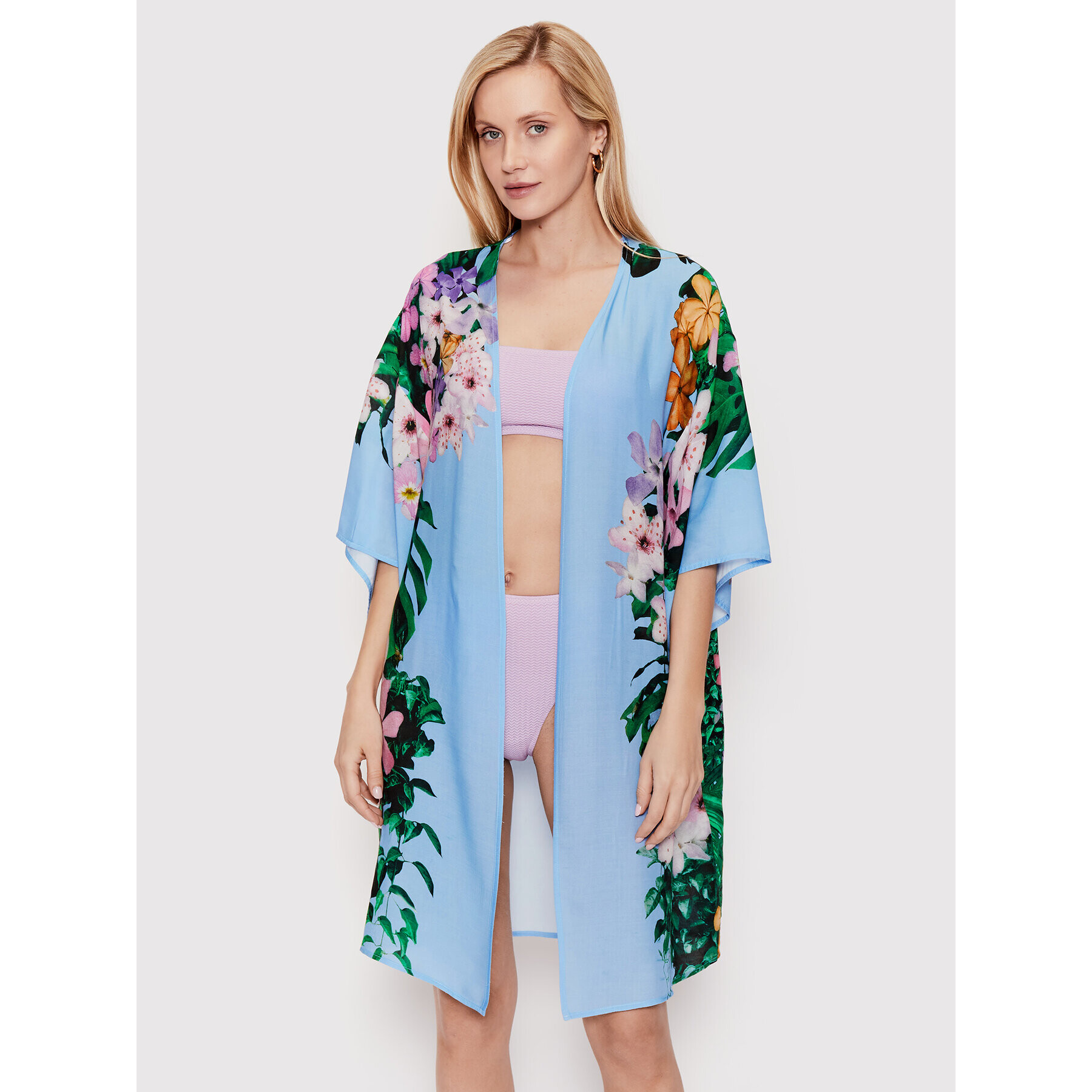 Desigual Kimono Amelia 22SWMW13 Colorat Relaxed Fit - Pled.ro