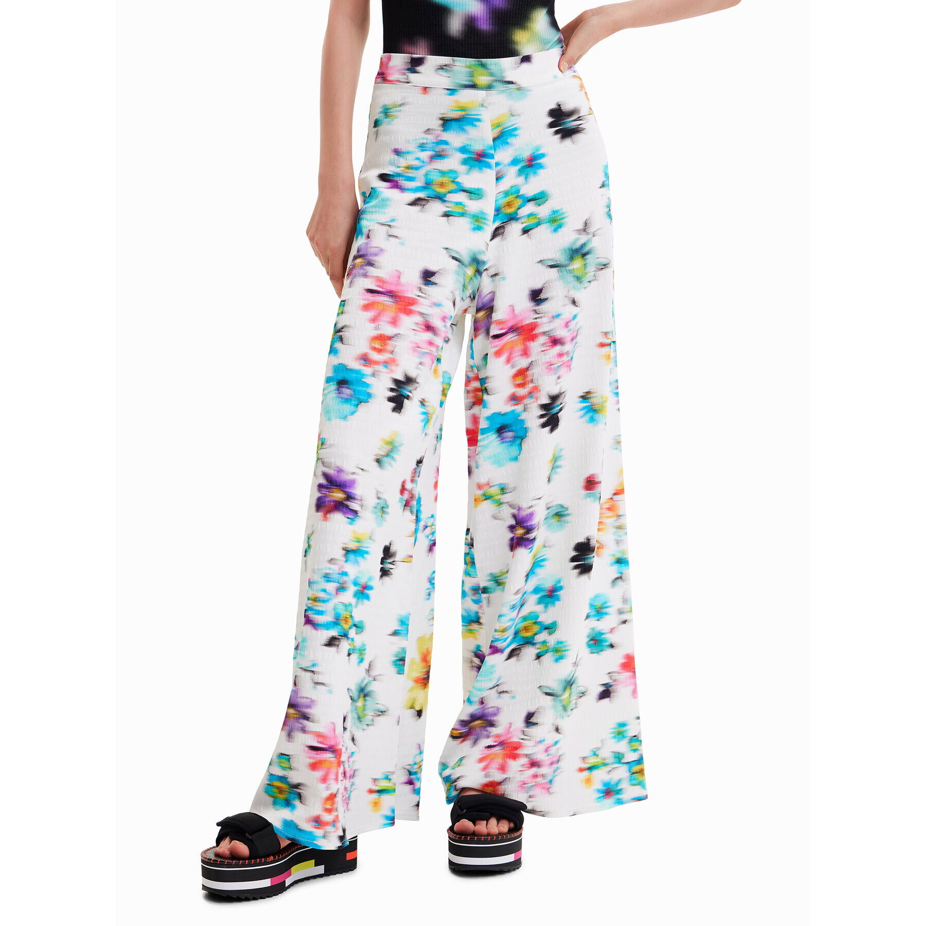 Desigual Pantaloni din material 23SWPW11 Colorat Regular Fit - Pled.ro