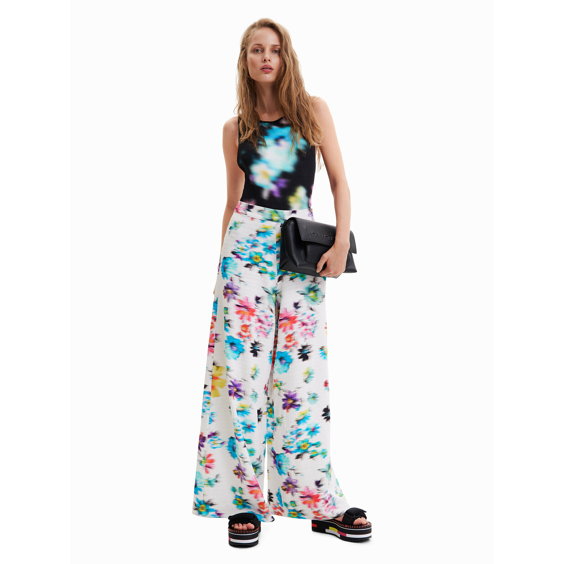 Desigual Pantaloni din material 23SWPW11 Colorat Regular Fit - Pled.ro