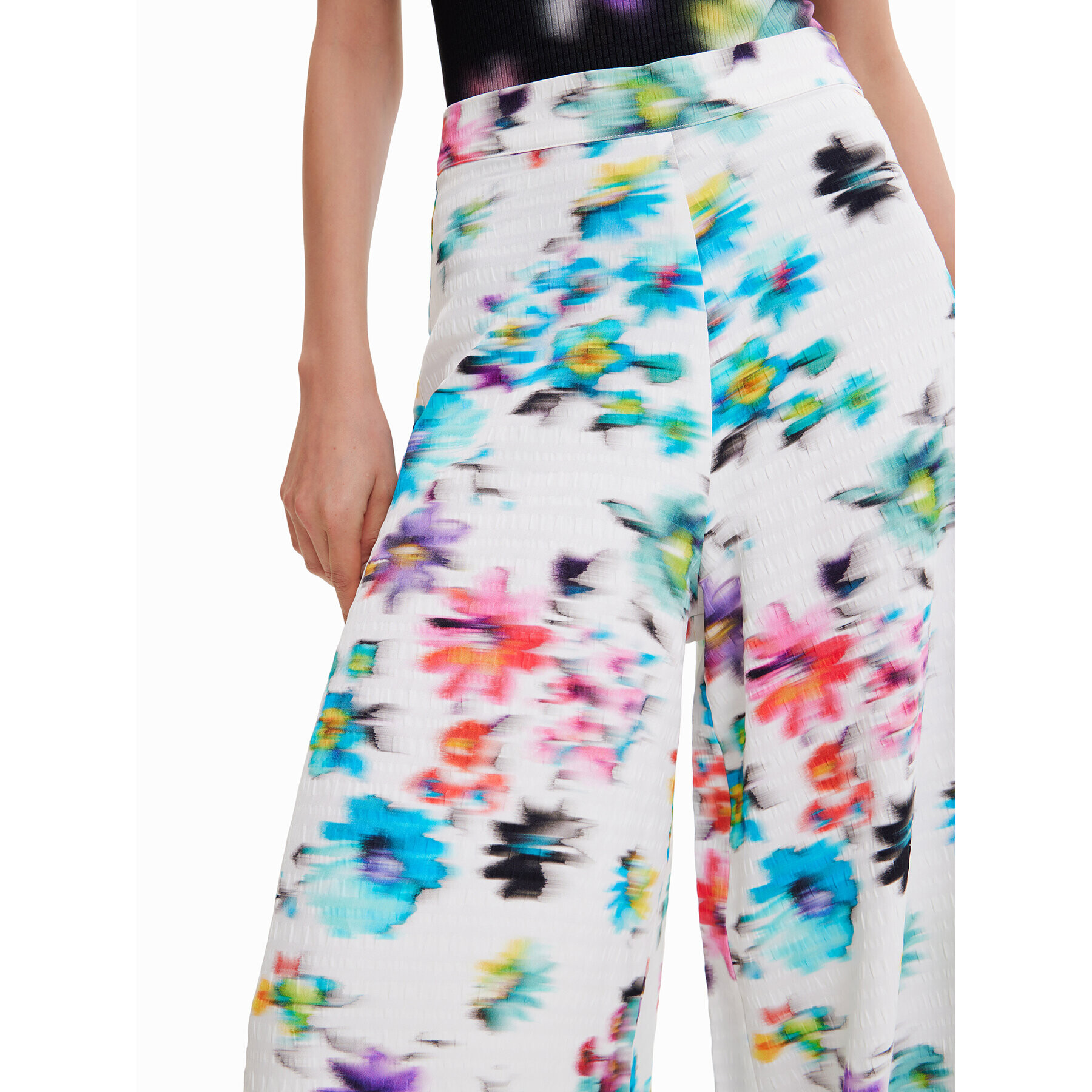 Desigual Pantaloni din material 23SWPW11 Colorat Regular Fit - Pled.ro