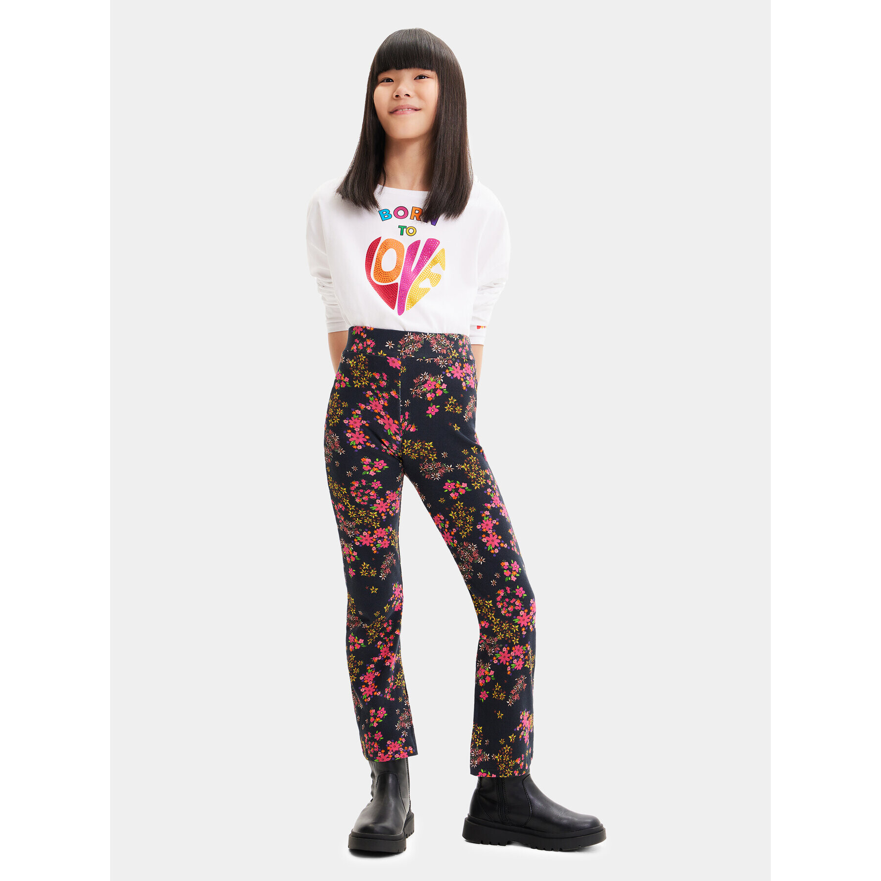 Desigual Pantaloni din material 23WGKK03 Negru Regular Fit - Pled.ro