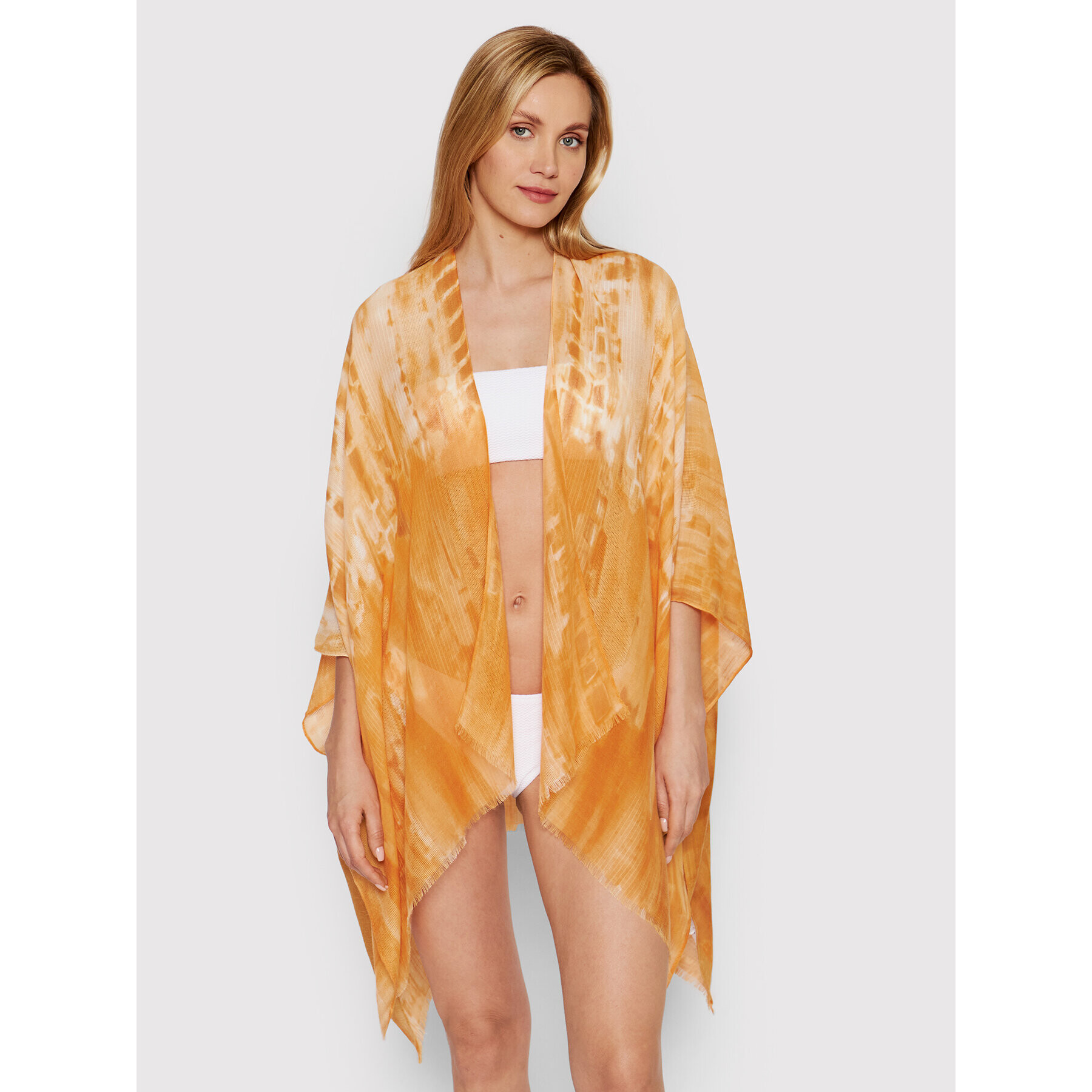 Desigual Poncho Clara 22SAWA06 Portocaliu Relaxed Fit - Pled.ro