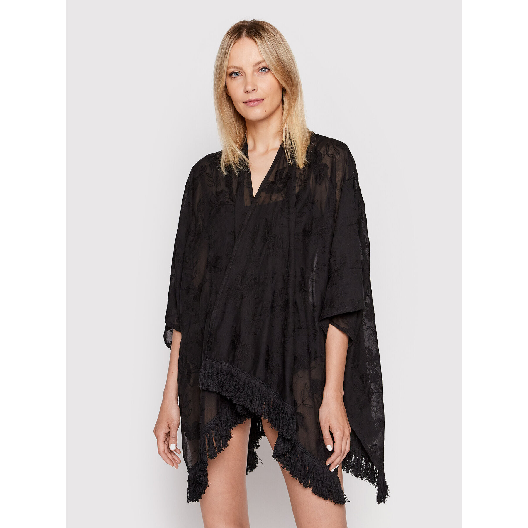 Desigual Poncho Clara 22SAWA56 Negru Regular Fit - Pled.ro