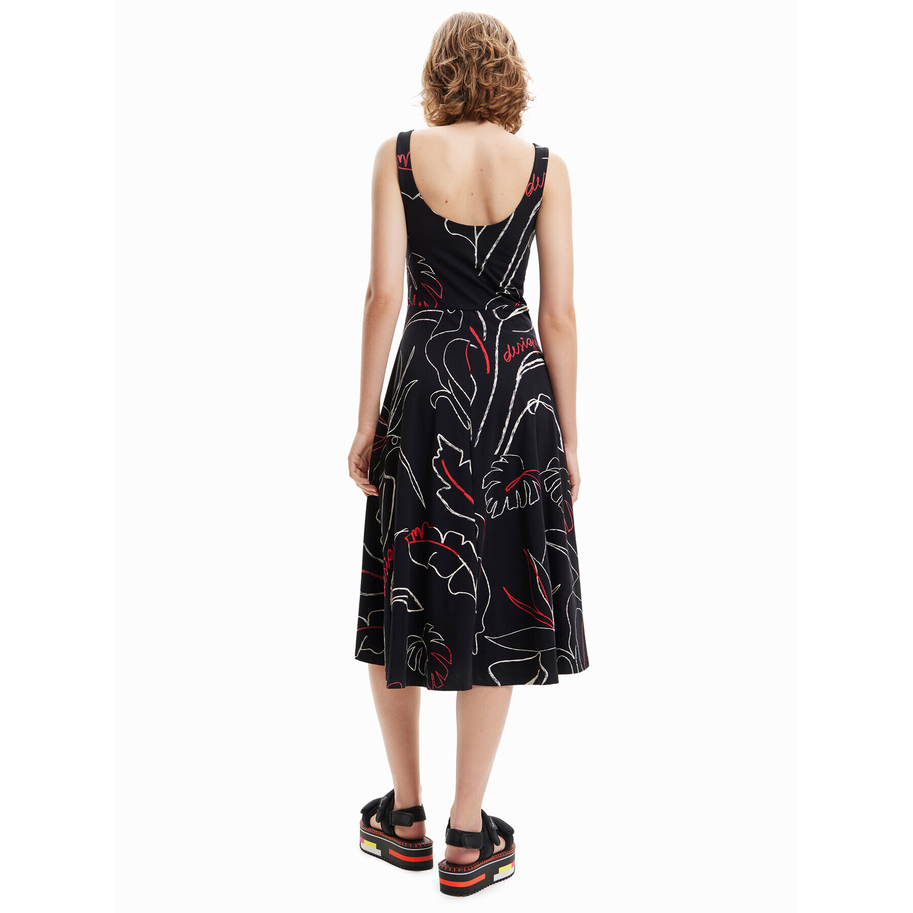 Desigual Rochie de vară 23SWVK15 Negru Regular Fit - Pled.ro