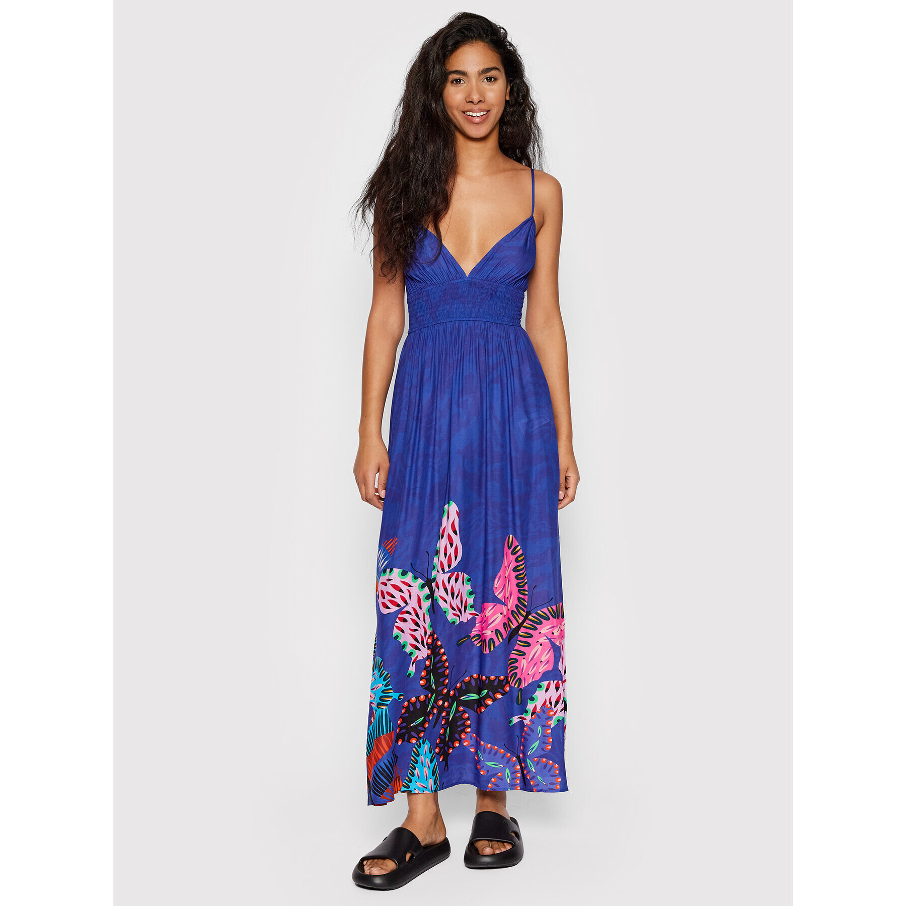 Desigual Rochie de vară Belen 22SWMW27 Bleumarin Regular Fit - Pled.ro