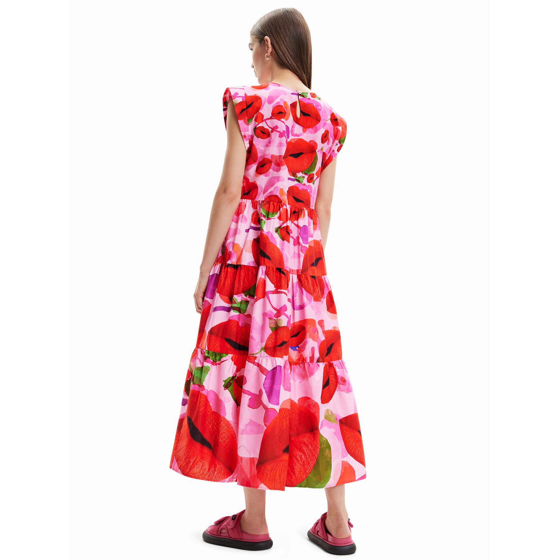 Desigual Rochie de vară MONSIEUR CHRISTIAN LACROIX Tulip 23SWVW25 Roz Regular Fit - Pled.ro