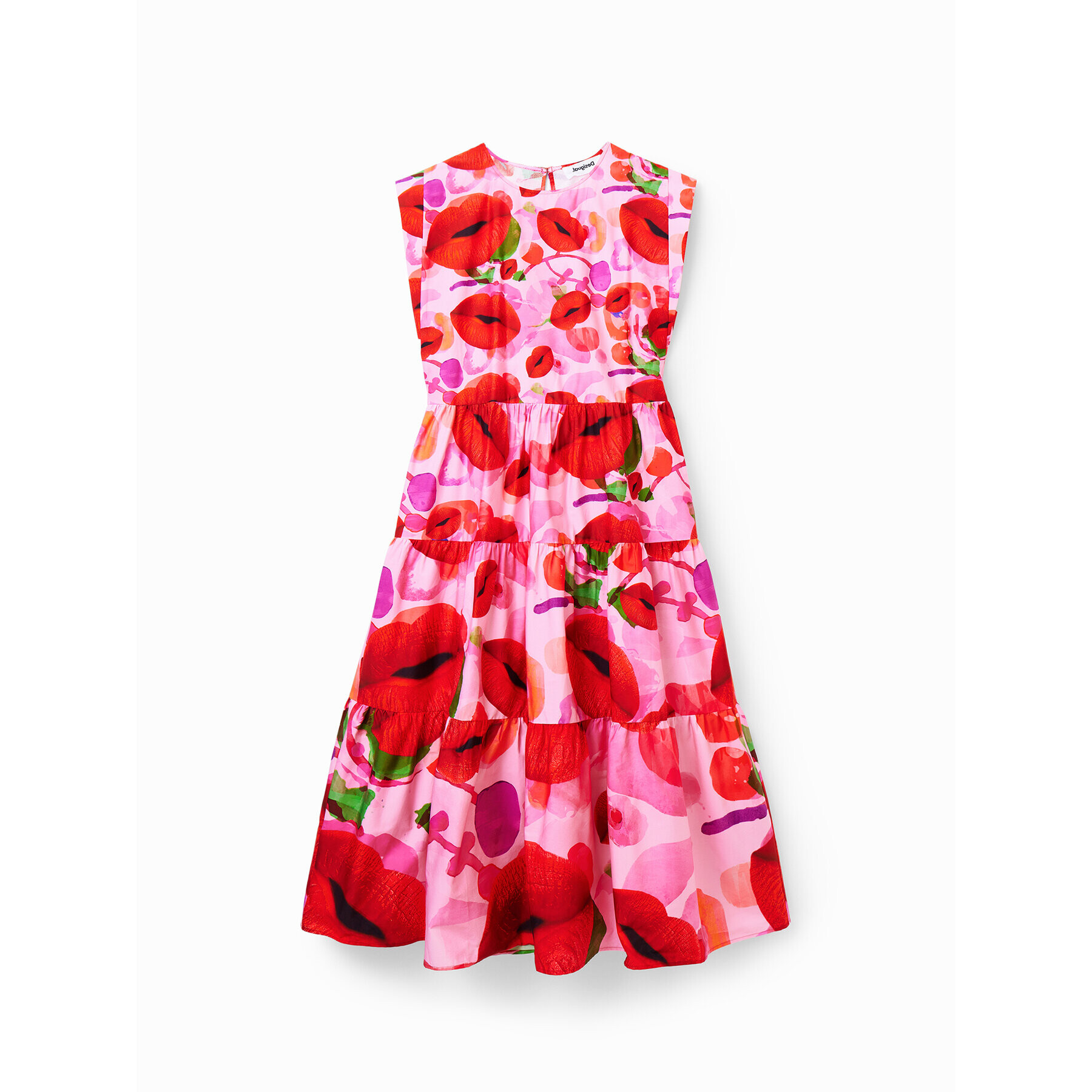 Desigual Rochie de vară MONSIEUR CHRISTIAN LACROIX Tulip 23SWVW25 Roz Regular Fit - Pled.ro